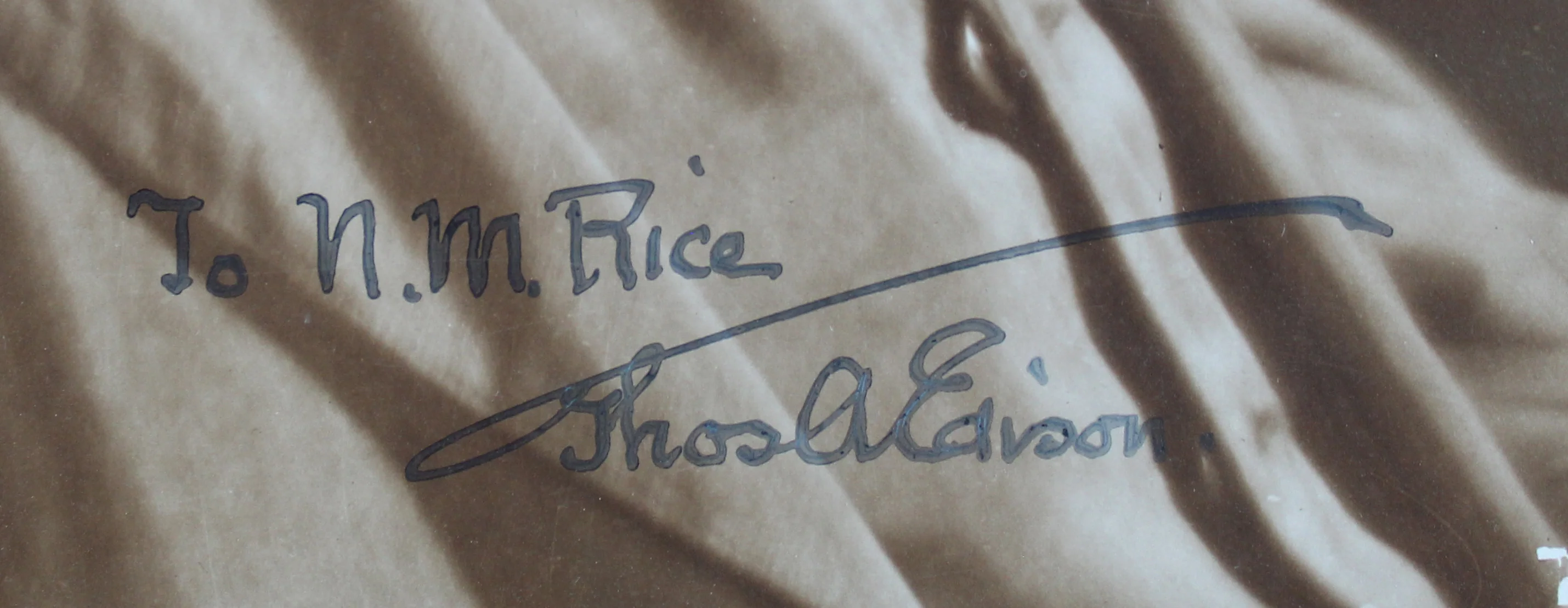 Thomas Edison To N.M. Rice Authentic Signed 8x10 Framed Photo BAS #AB77793 - Image 3
