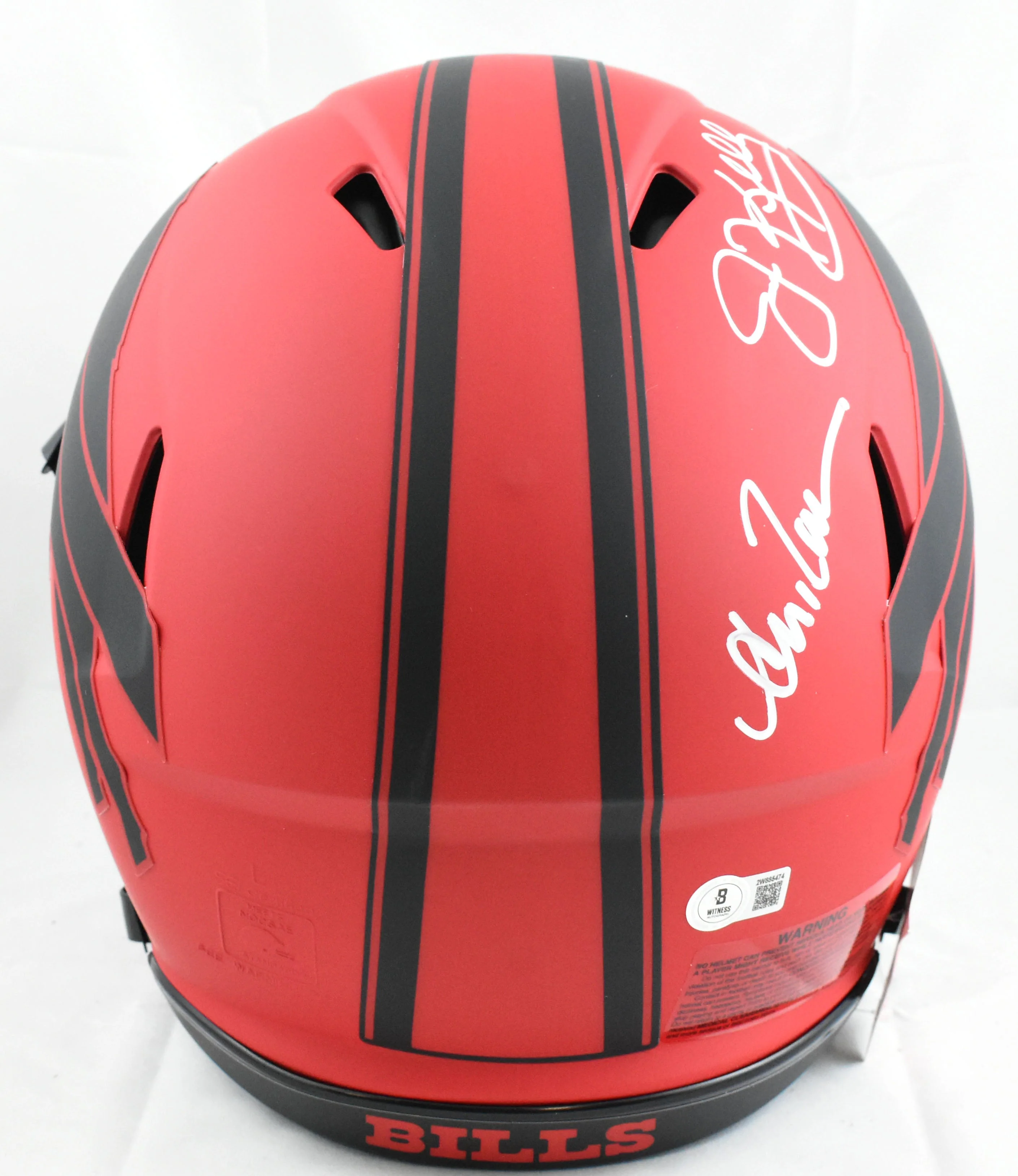 Thomas/Kelly/Reed Signed Bills F/S Rave Speed Authentic Helmet- Beckett W Holo - Image 5