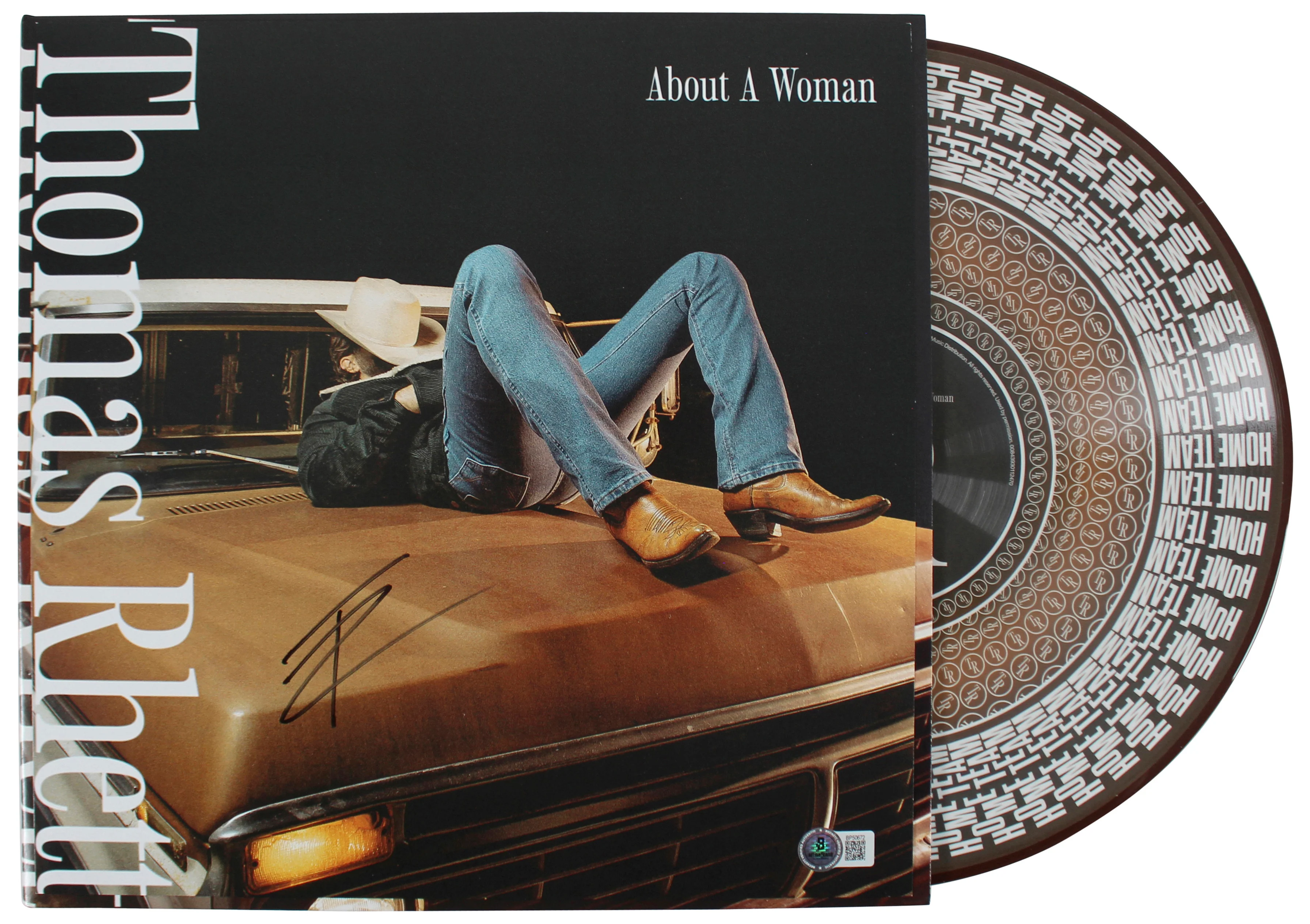 Thomas Rhett Authentic Signed About A Woman Album Flat w/ Album & Vinyl BAS - Image 2