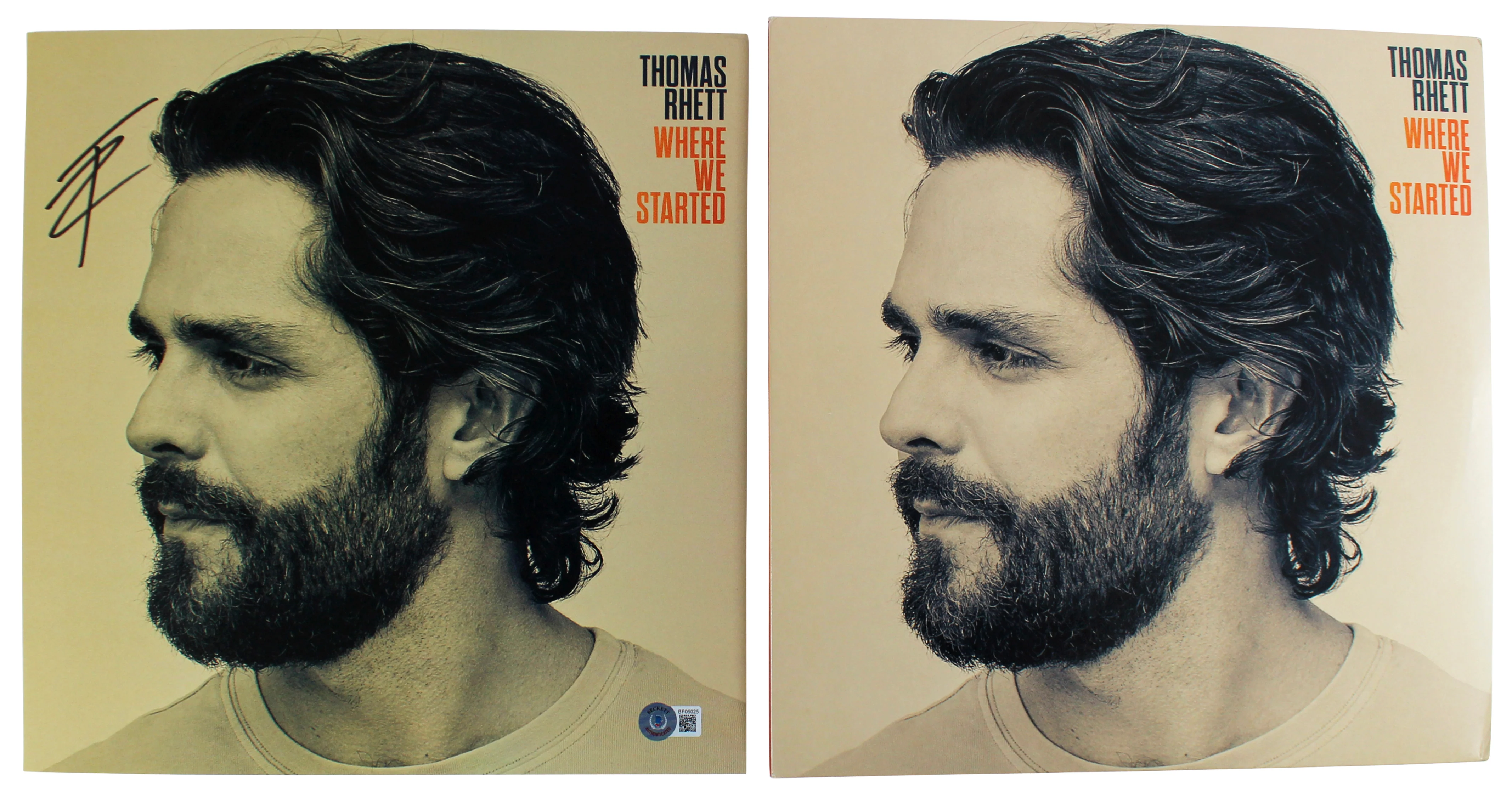 Thomas Rhett Authentic Signed Where We Started Album Flat w/ Album & Vinyl BAS - Image 3