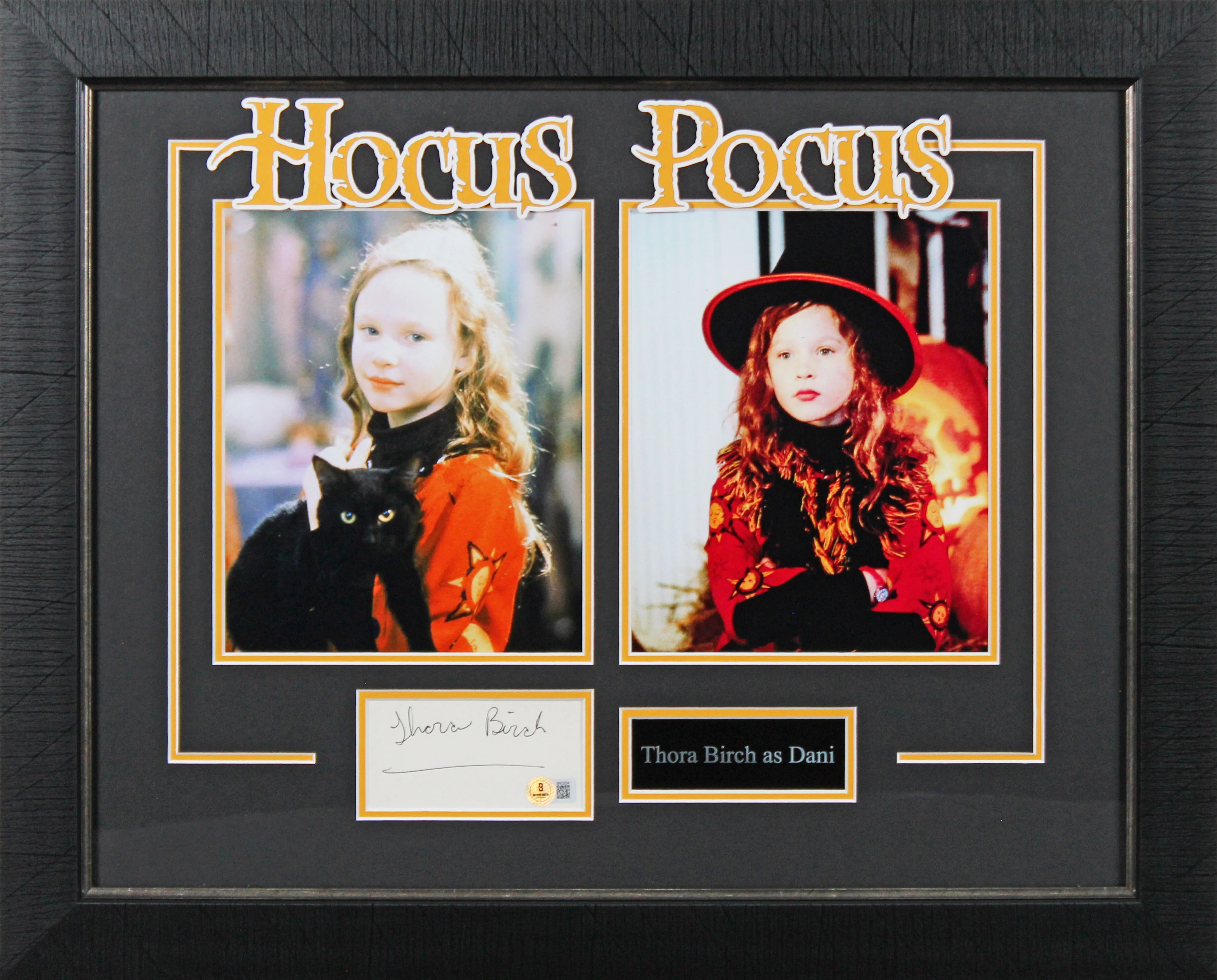 Thora Birch Hocus Pocus Authentic Signed & Framed 3x5 Index Card BAS - Image 2