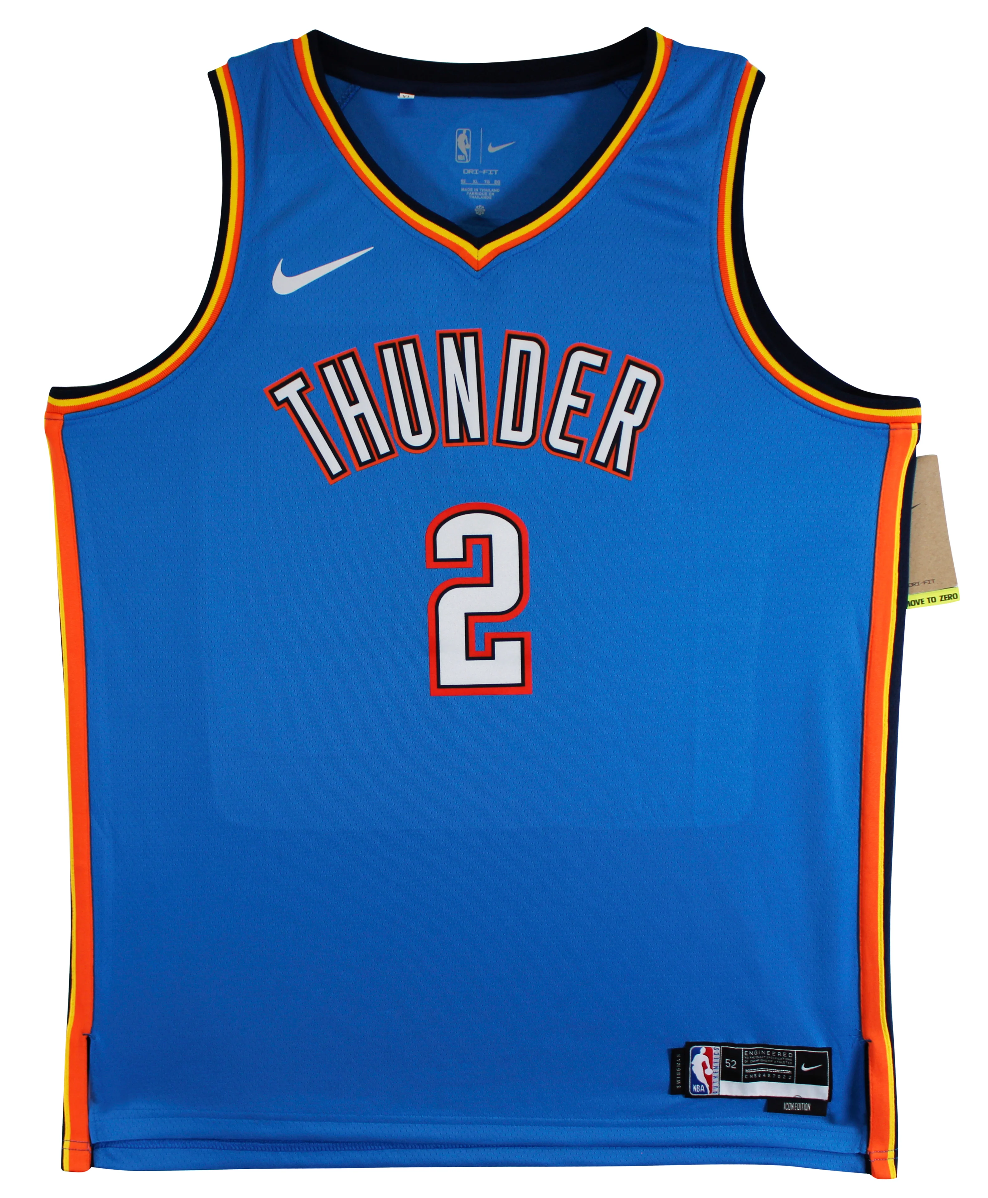 Thunder Shai Gilgeous-Alexander Signed Blue Nike Swingman Jersey BAS #BV70406 - Image 5