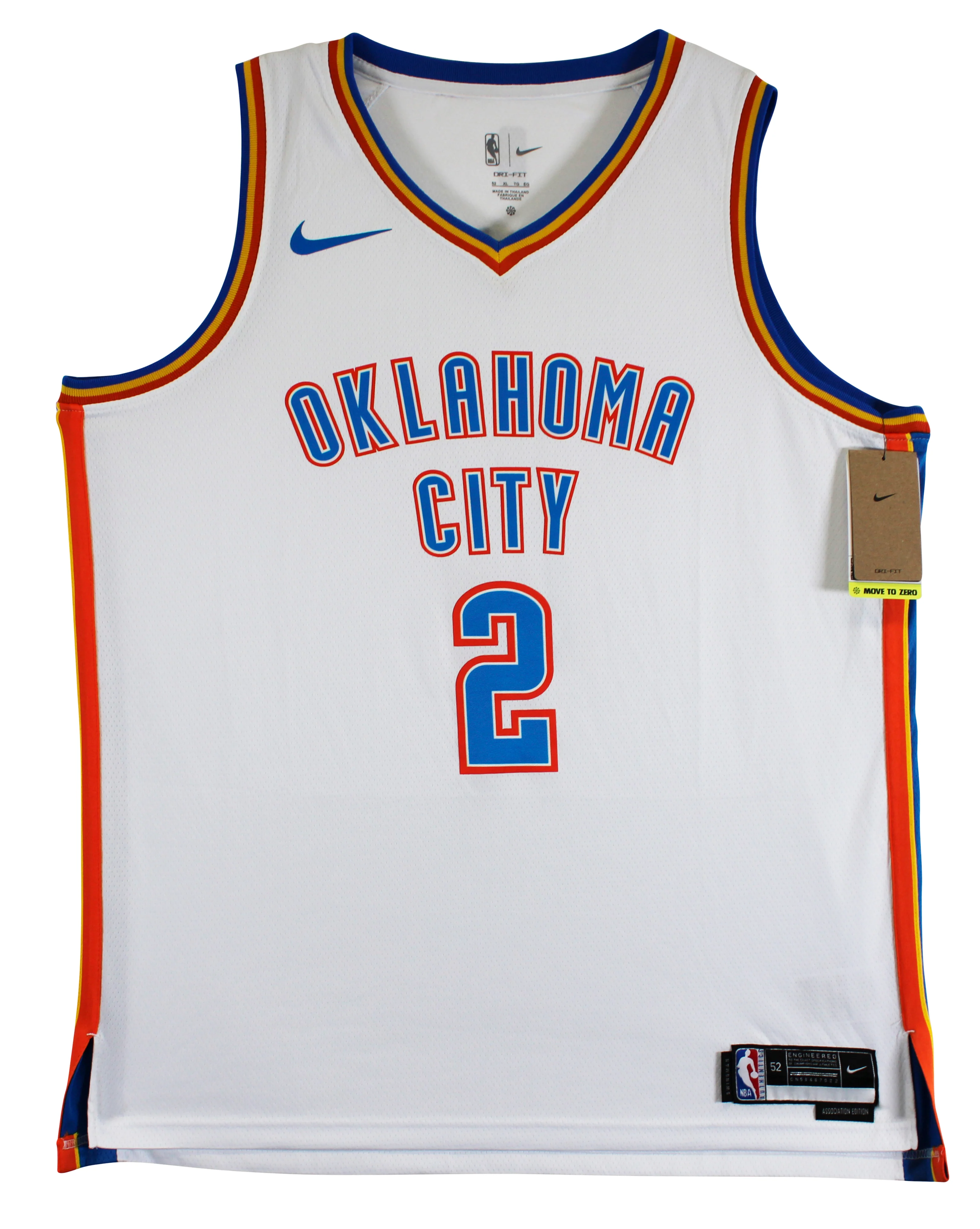 Thunder Shai Gilgeous-Alexander Signed White Nike Swingman Jersey BAS #BV56499 - Image 6