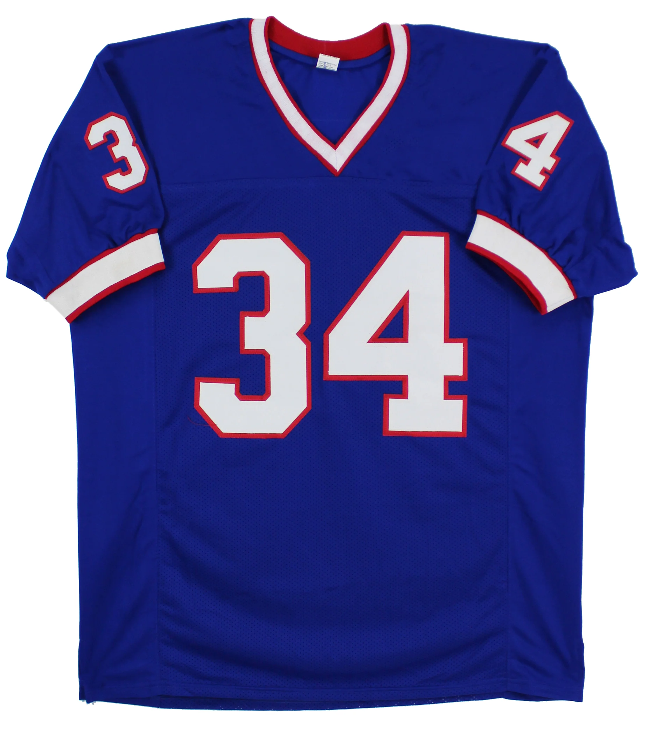 Thurman Thomas Authentic Signed Blue Pro Style Jersey Autographed BAS Witness - Image 4