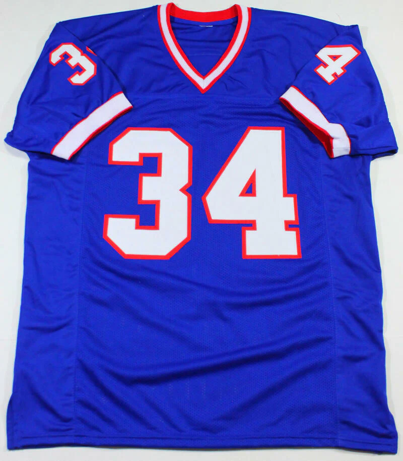 Thurman Thomas Autographed Blue Pro Style Jersey - JSA W Auth *4 - Image 3