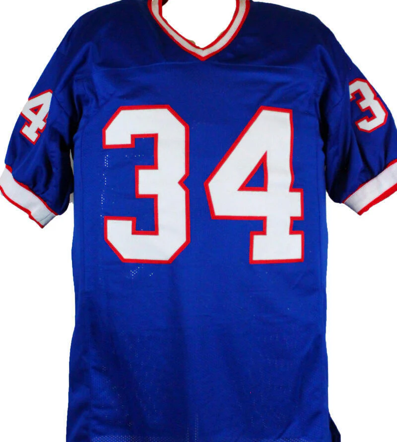 Thurman Thomas Autographed Blue Pro Style Jersey w/2 Insc.-Beckett W Hologram - Image 3