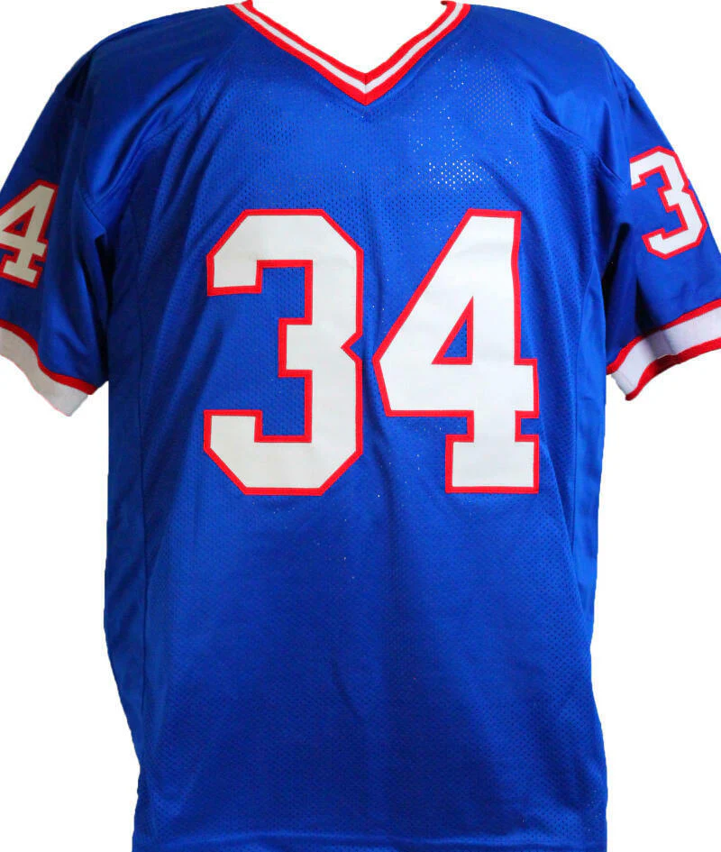 Thurman Thomas Autographed Blue Pro Style Jersey w/ NFL/MVP- Beckett W - Image 3