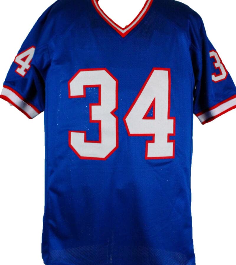 Thurman Thomas Autographed Blue Pro Style JSTAT Jersey-Beckett W Hologram *Black - Image 8