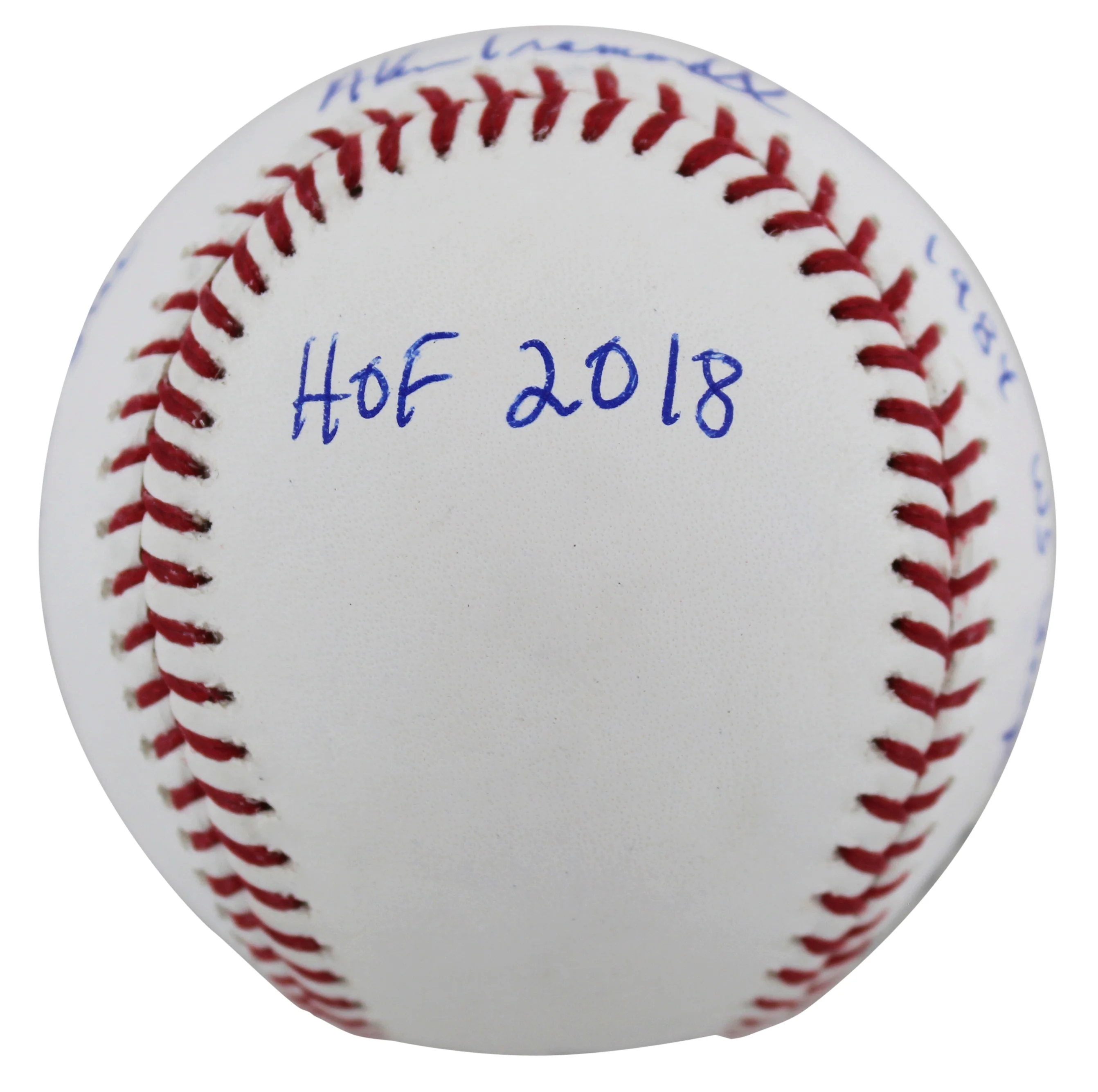 Tigers Alan Trammell "Career Stat" Authentic Signed Oml Baseball BAS Witnessed - Image 6