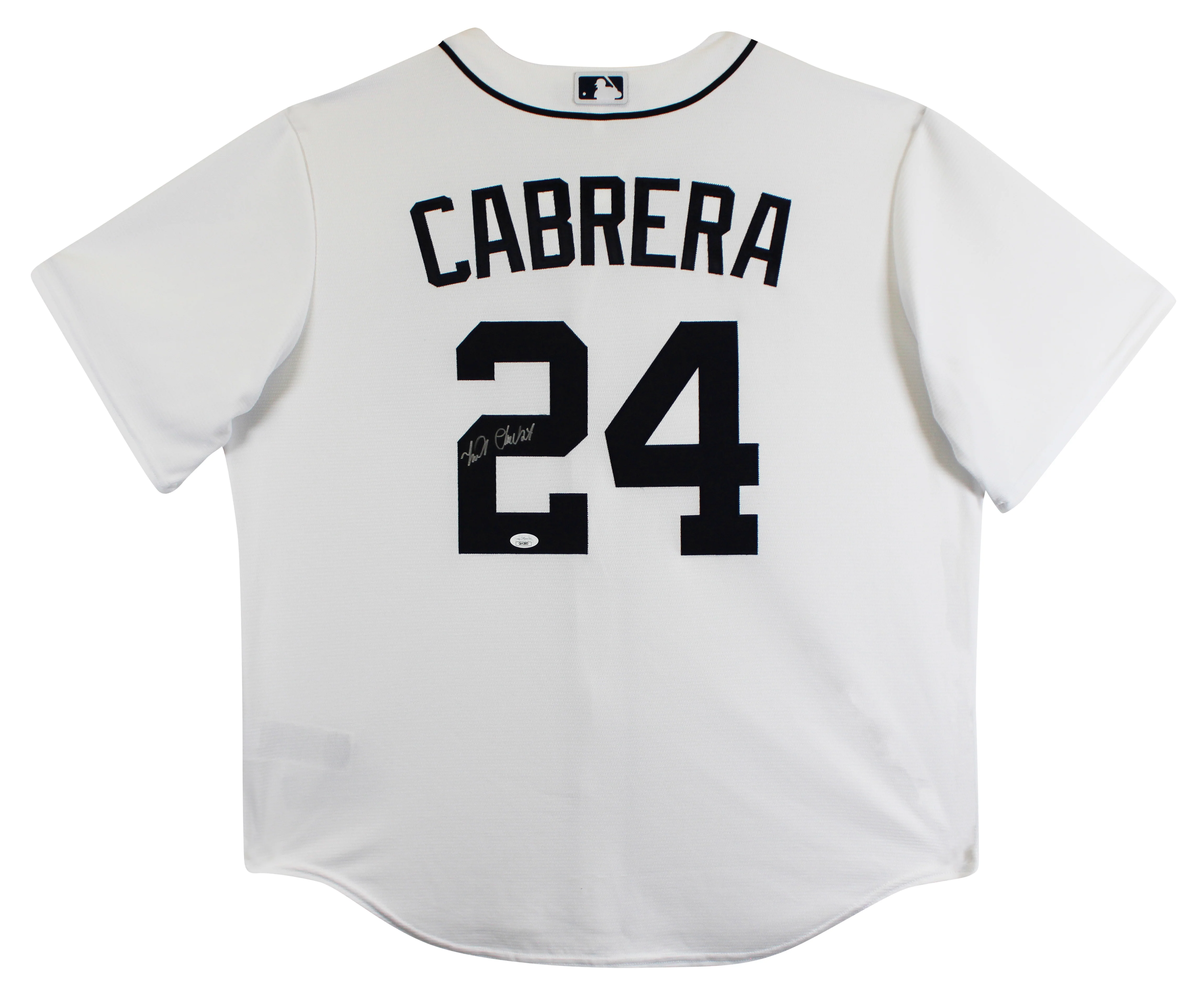 Tigers Miguel Cabrera Authentic Signed White Nike Jersey Autographed JSA - Image 3