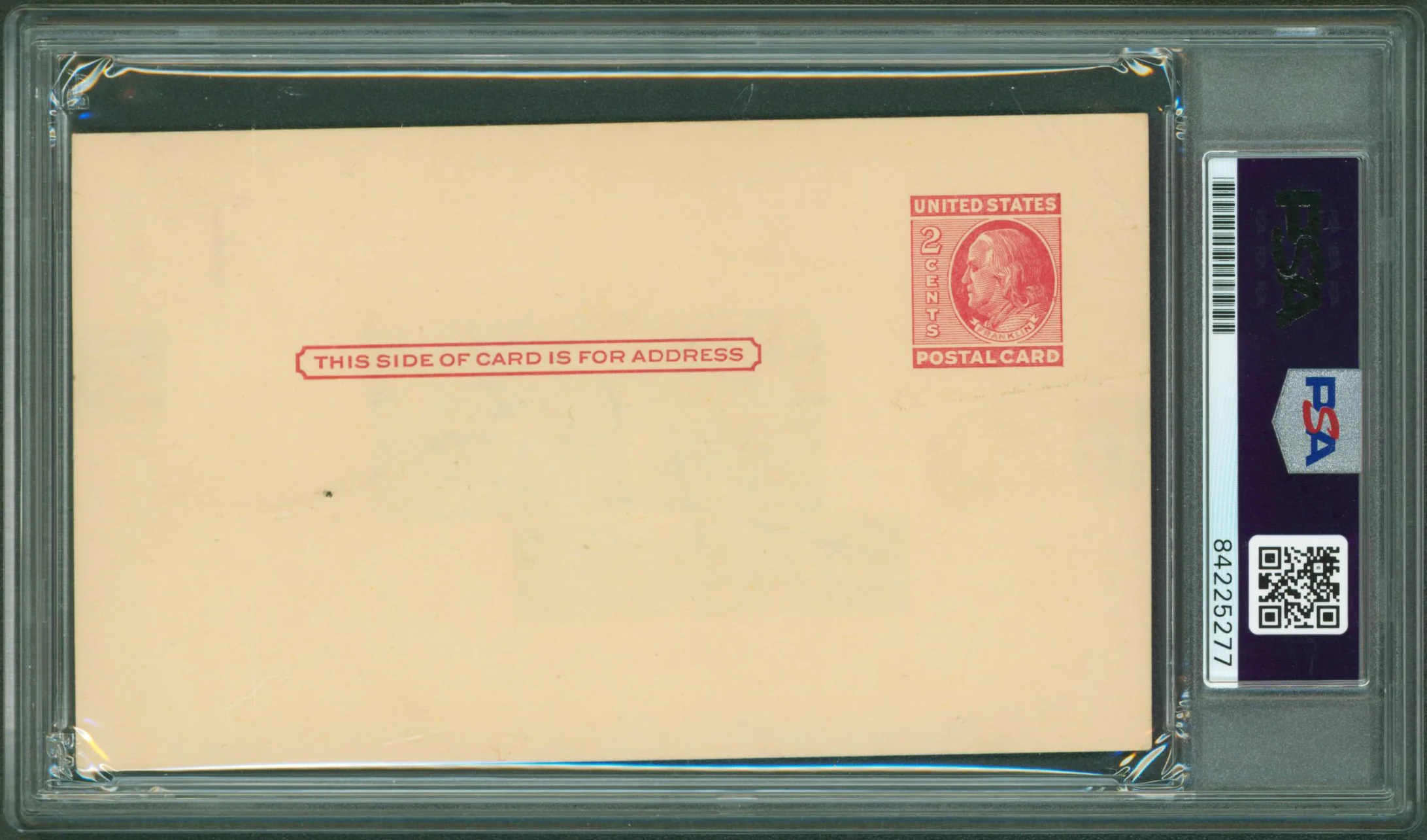 Tigers Ty Cobb Authentic Signed 3x5 Government Postcard PSA/DNA Slabbed - Image 3