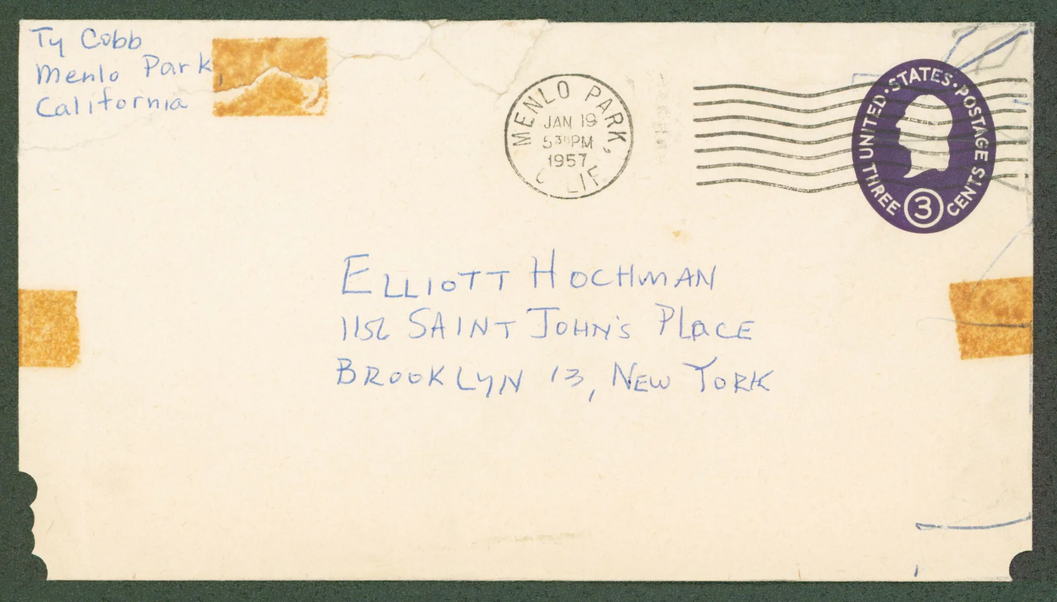 Tigers Ty Cobb Authentic Signed 3x5 Government Postcard PSA/DNA Slabbed - Image 4