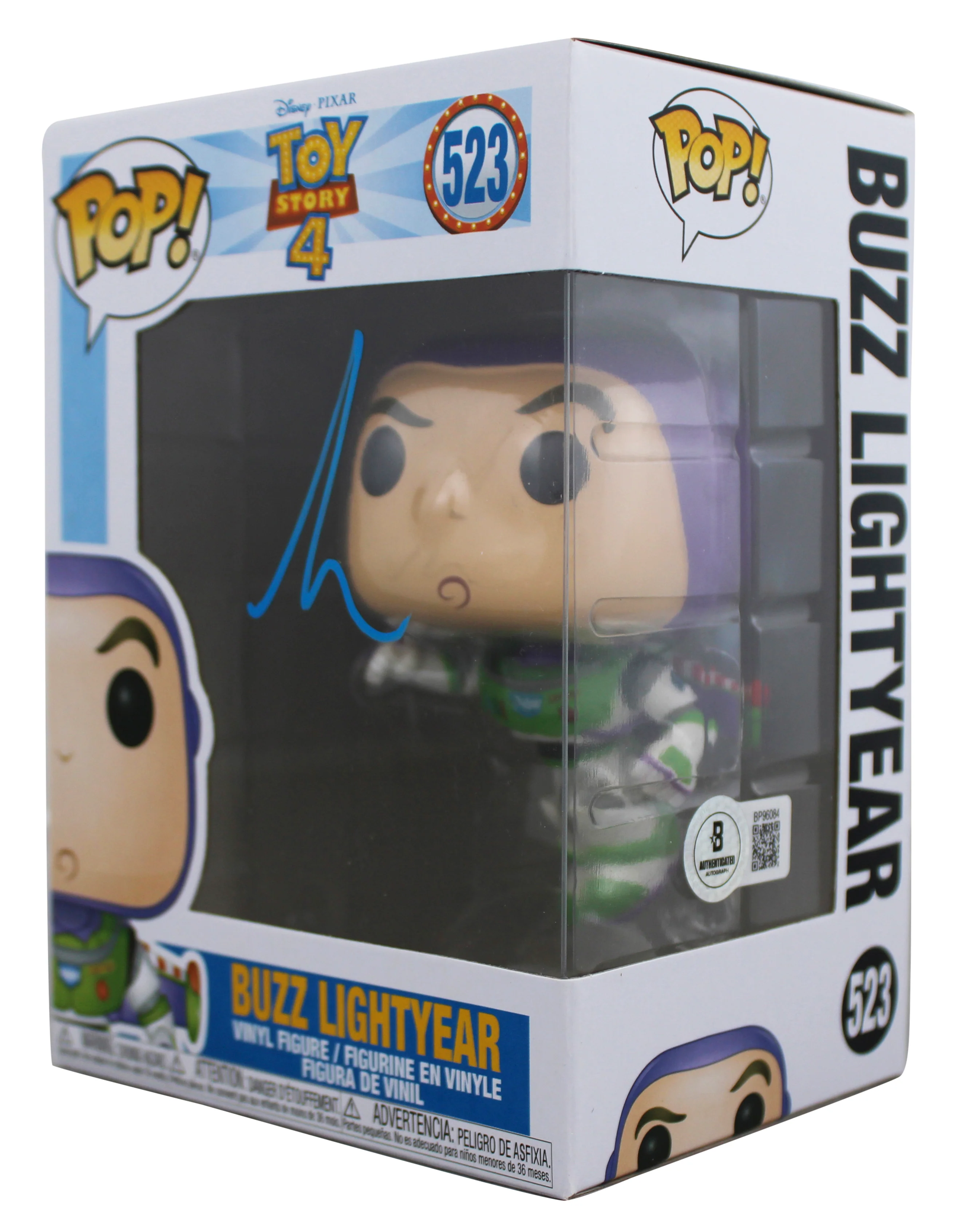 Tim Allen Toy Story 4 Signed Buzz Lightyear #523 Funko Pop Vinyl Figure BAS 2 - Image 3