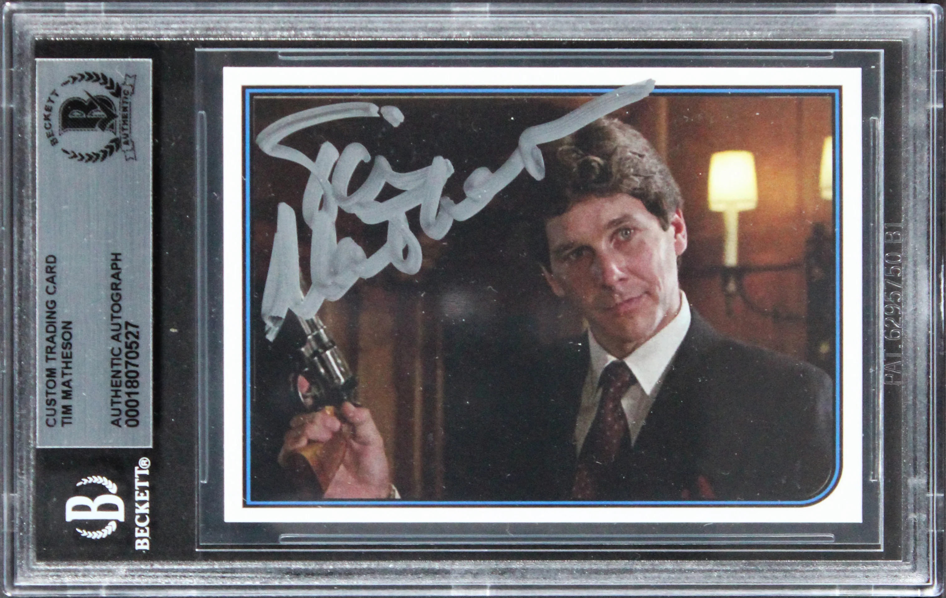 Tim Matheson Fletch Authentic Signed Custom Trading Card Card BAS Slabbed