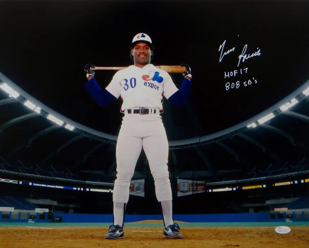 Tim Raines Autographed Expos 16x20 On Field w/ Inscriptions Photo- JSA W Auth - Image 4