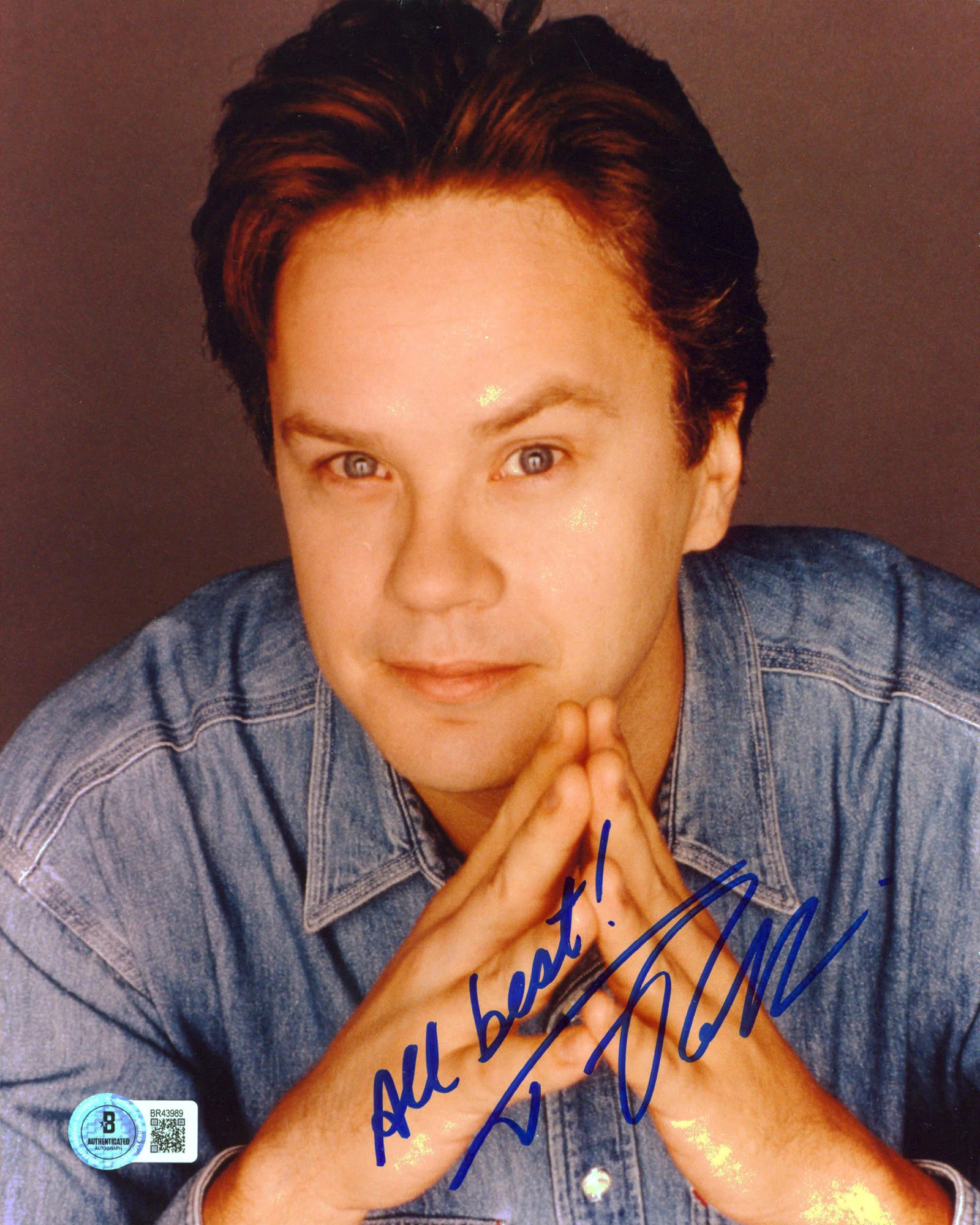 Tim Robbins Mystic River "All Best!" Authentic Signed 8x10 Photo BAS #BR43989 - Image 2