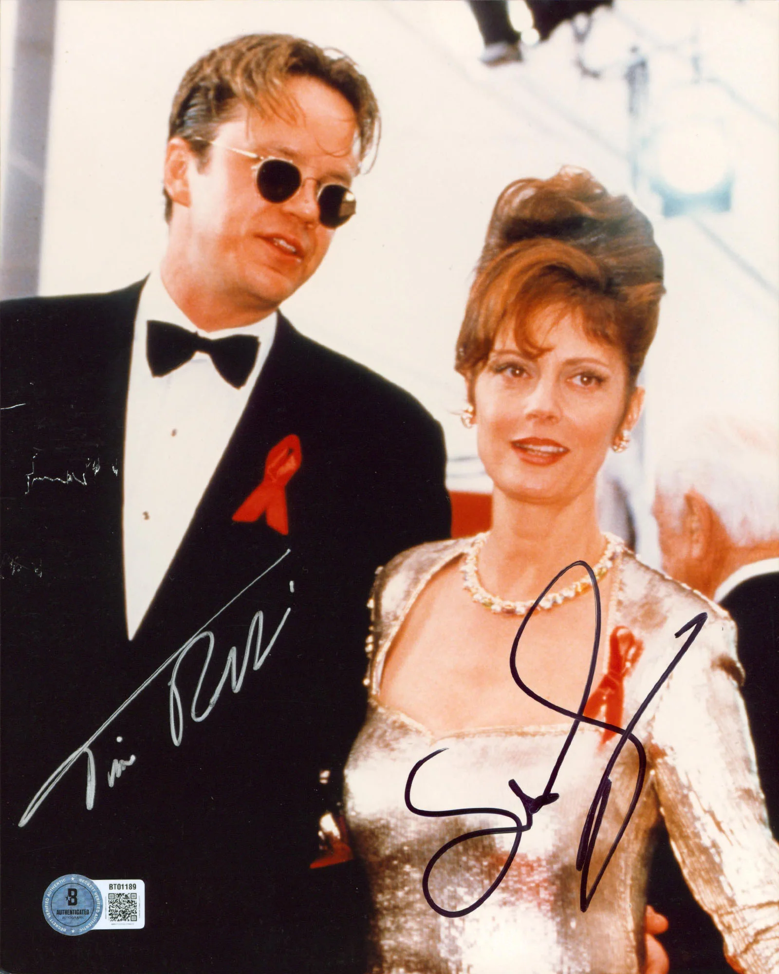 Tim Robbins & Susan Sarandon Authentic Signed 8x10 Vertical Photo BAS #BT01189 - Image 2