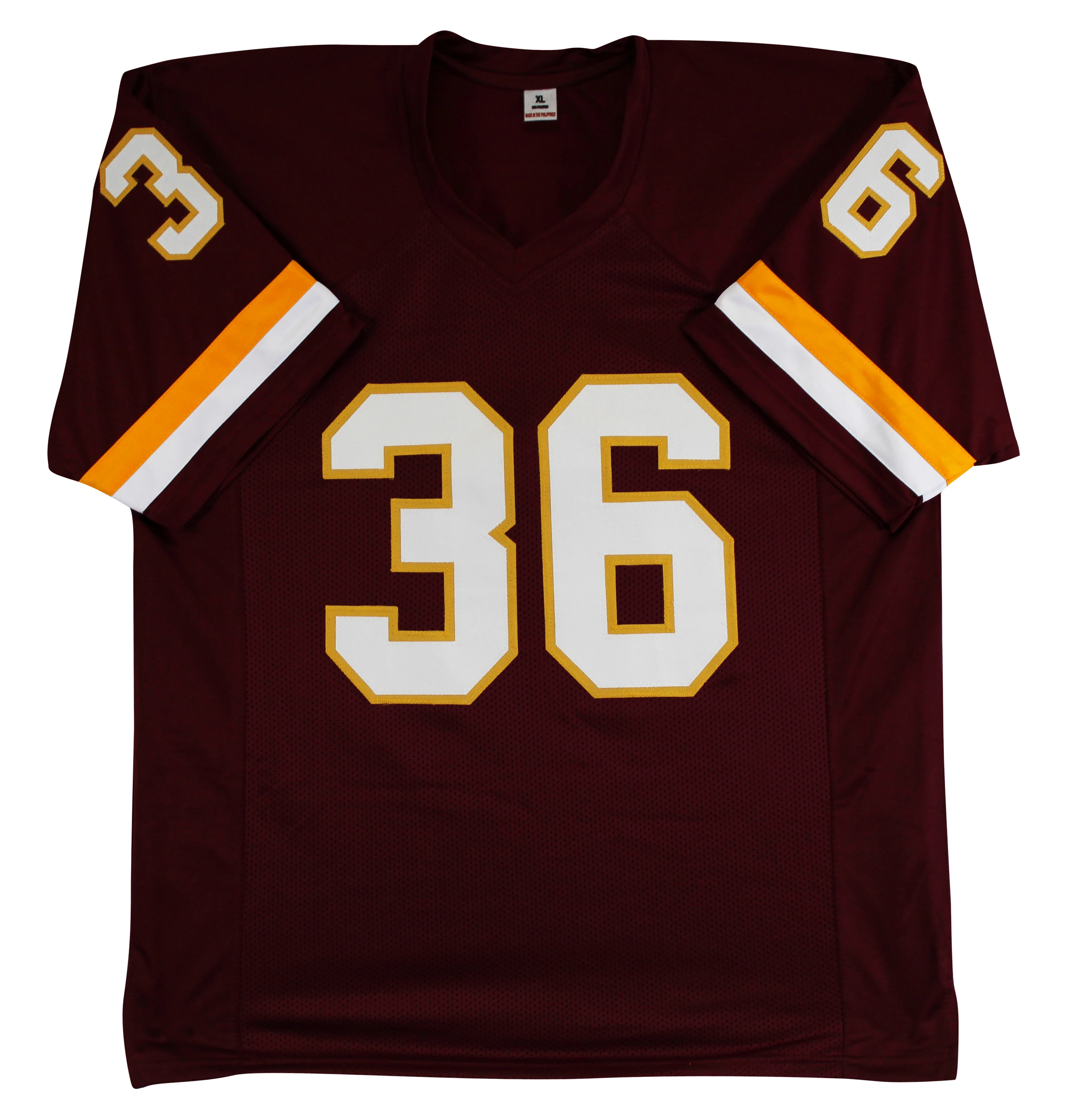 Timmy Smith "Record 204 Yards SB XXII" Signed Maroon Pro Style Jersey BAS Wit - Image 4