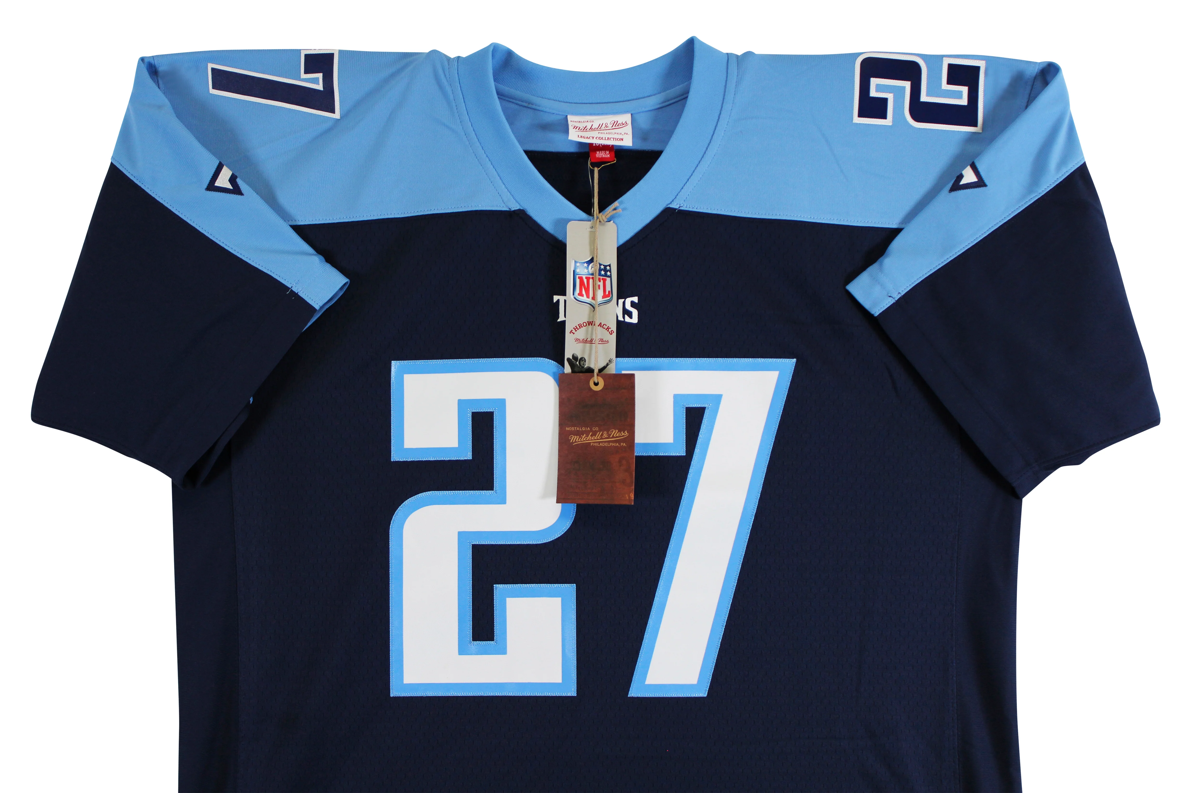 Titans Eddie George Authentic Signed Light Blue M&N Throwback Jersey Fanatics - Image 6