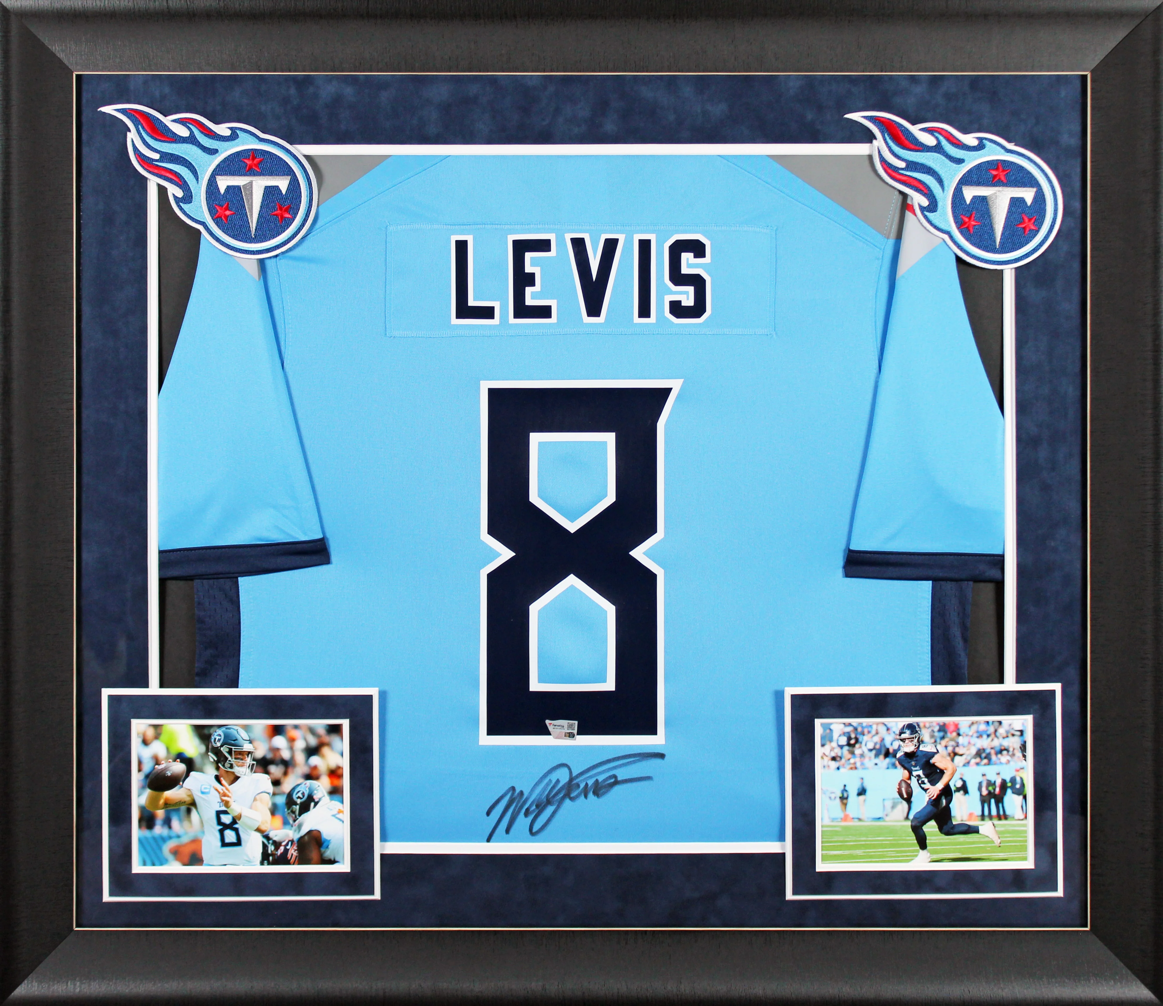 Titans Will Levis Authentic Signed Light Blue Nike Game Framed Jersey Fanatics - Image 2