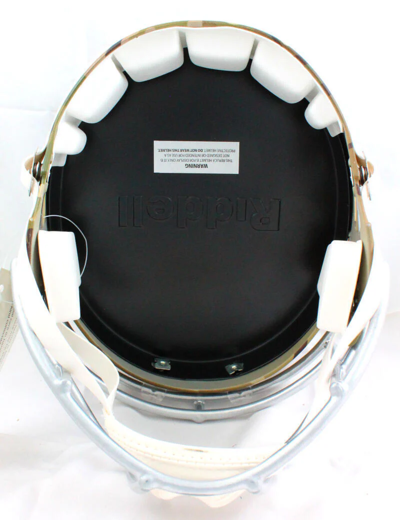 TJ Hockenson Autographed Detroit Lions F/S Camo Speed Helmet- Beckett W Hologram - Image 5