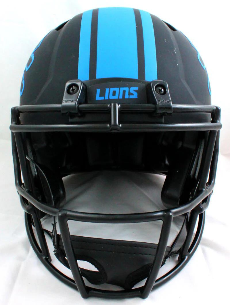 TJ Hockenson Signed Lions F/S Eclipse Speed Authentic Helmet- Beckett W Holo - Image 3