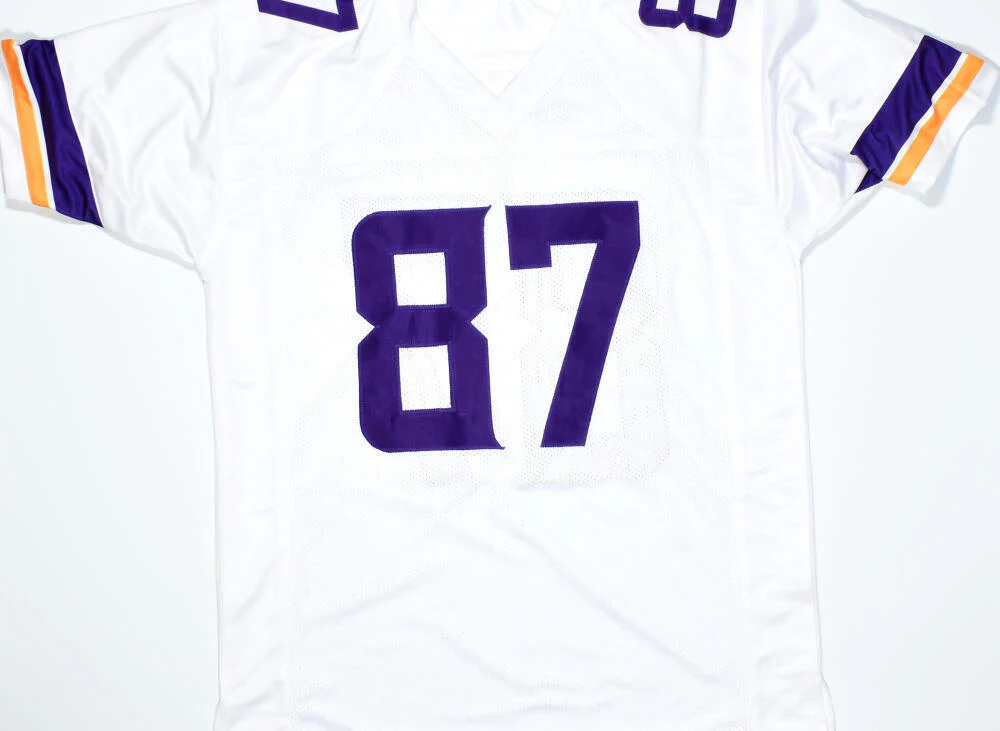 TJ Hockenson Autographed White Pro Style Jersey - Beckett W Hologram *Silver - Image 3