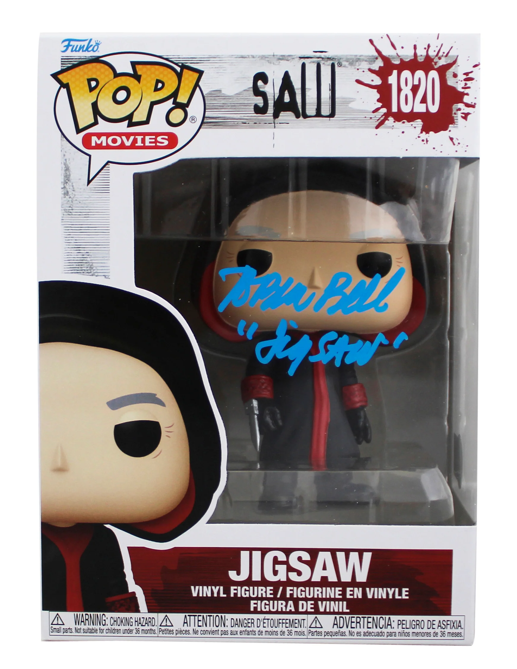 Tobin Bell Saw "Jigsaw" Authentic Signed Jigsaw #1820 Funko Pop Vinyl Figure BAS - Image 2