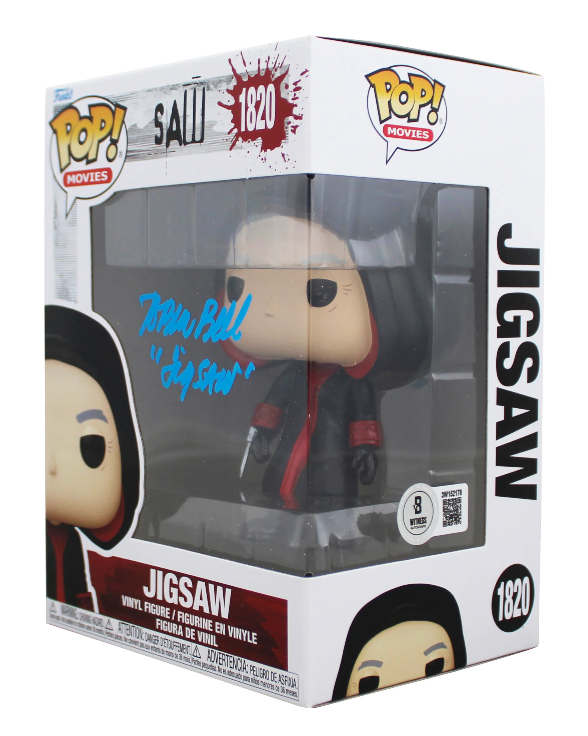 Tobin Bell Saw "Jigsaw" Authentic Signed Jigsaw #1820 Funko Pop Vinyl Figure BAS - Image 3