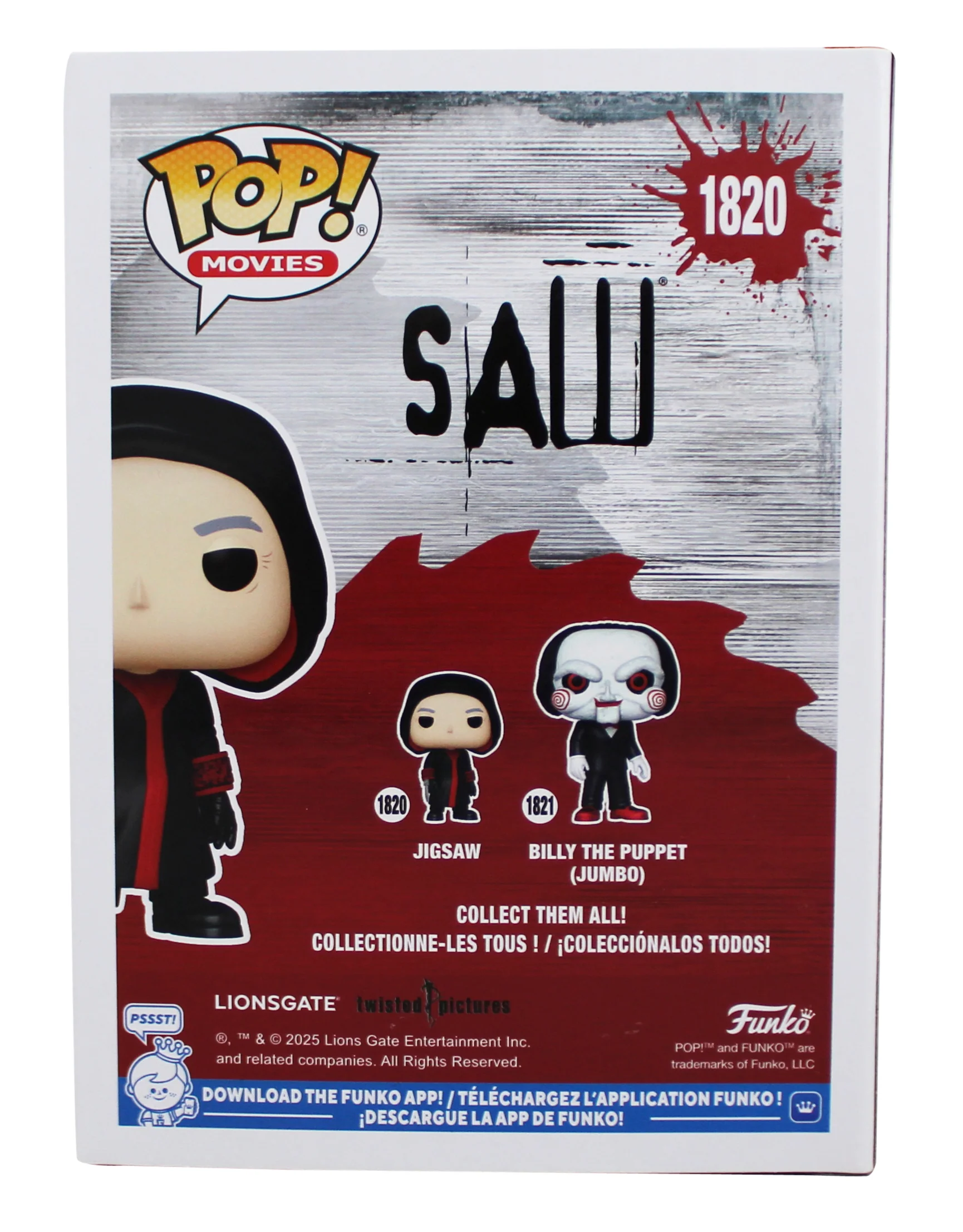 Tobin Bell Saw "Jigsaw" Authentic Signed Jigsaw #1820 Funko Pop Vinyl Figure BAS - Image 5