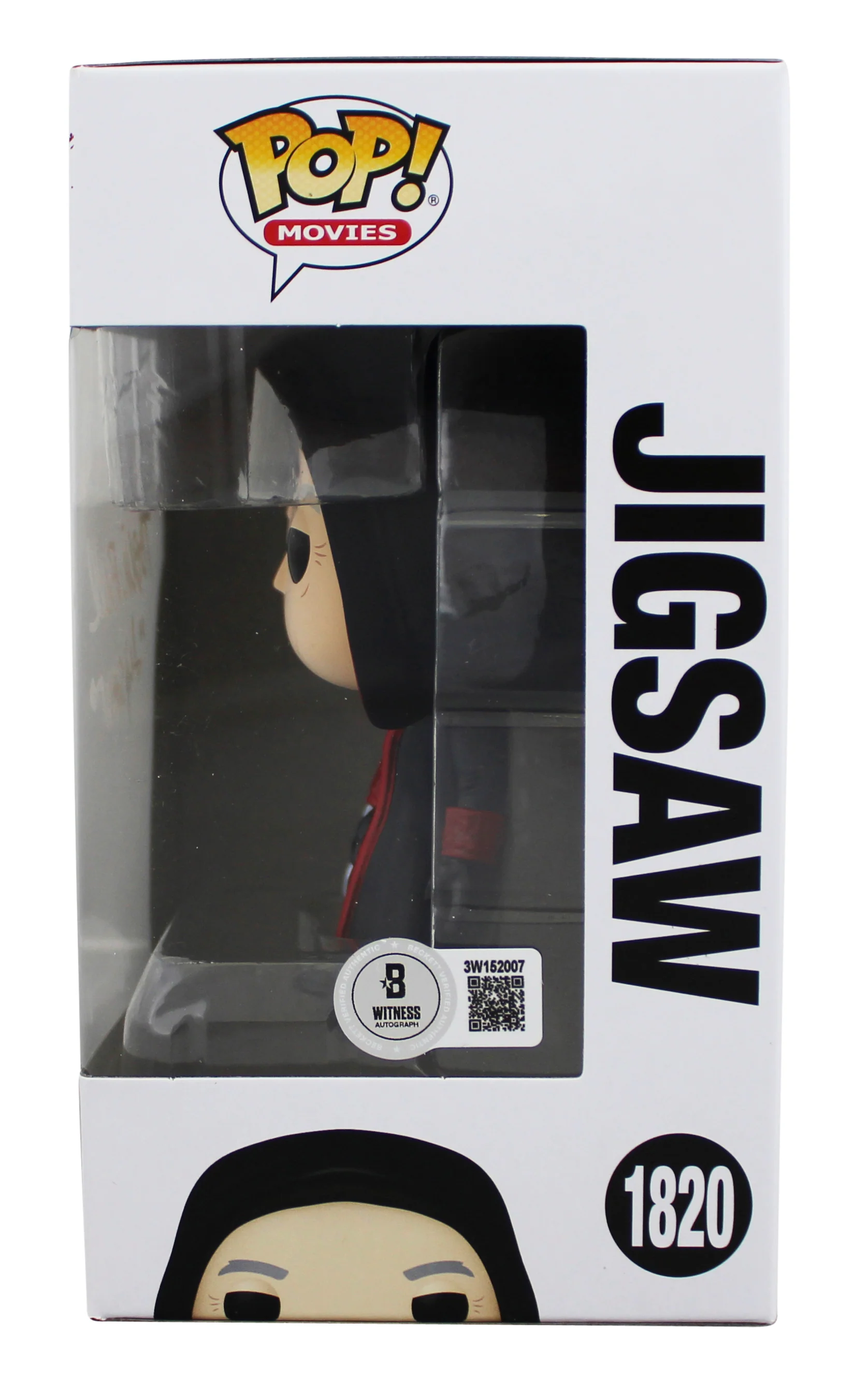 Tobin Bell Saw "Jigsaw" Signed #1820 Funko Pop Vinyl Figure W/ White Sig BAS Wit - Image 4