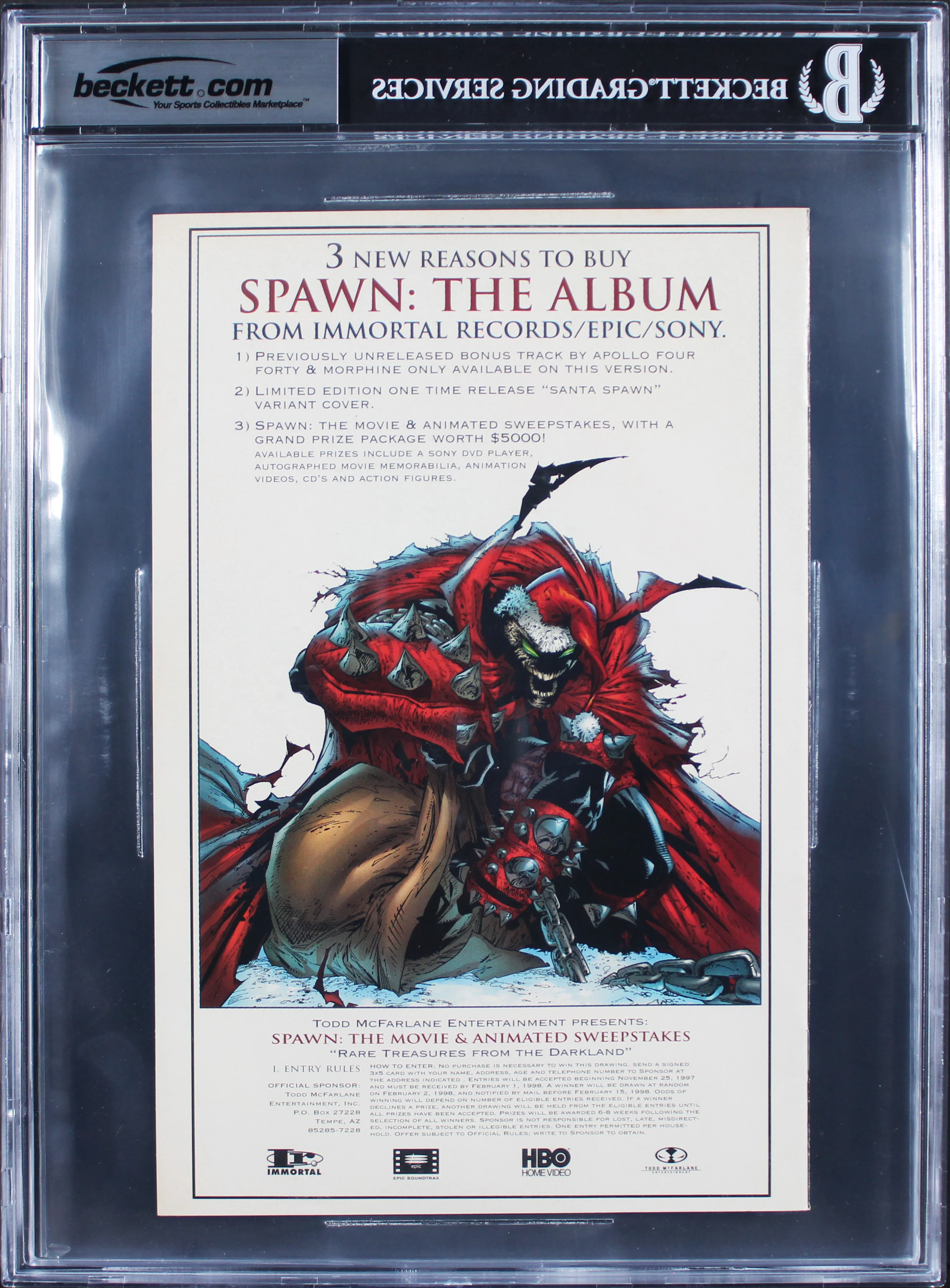 Todd McFarlane Spawn Signed 1997 Curse of the Spawn #14 Comic BAS Slabbed - Image 3