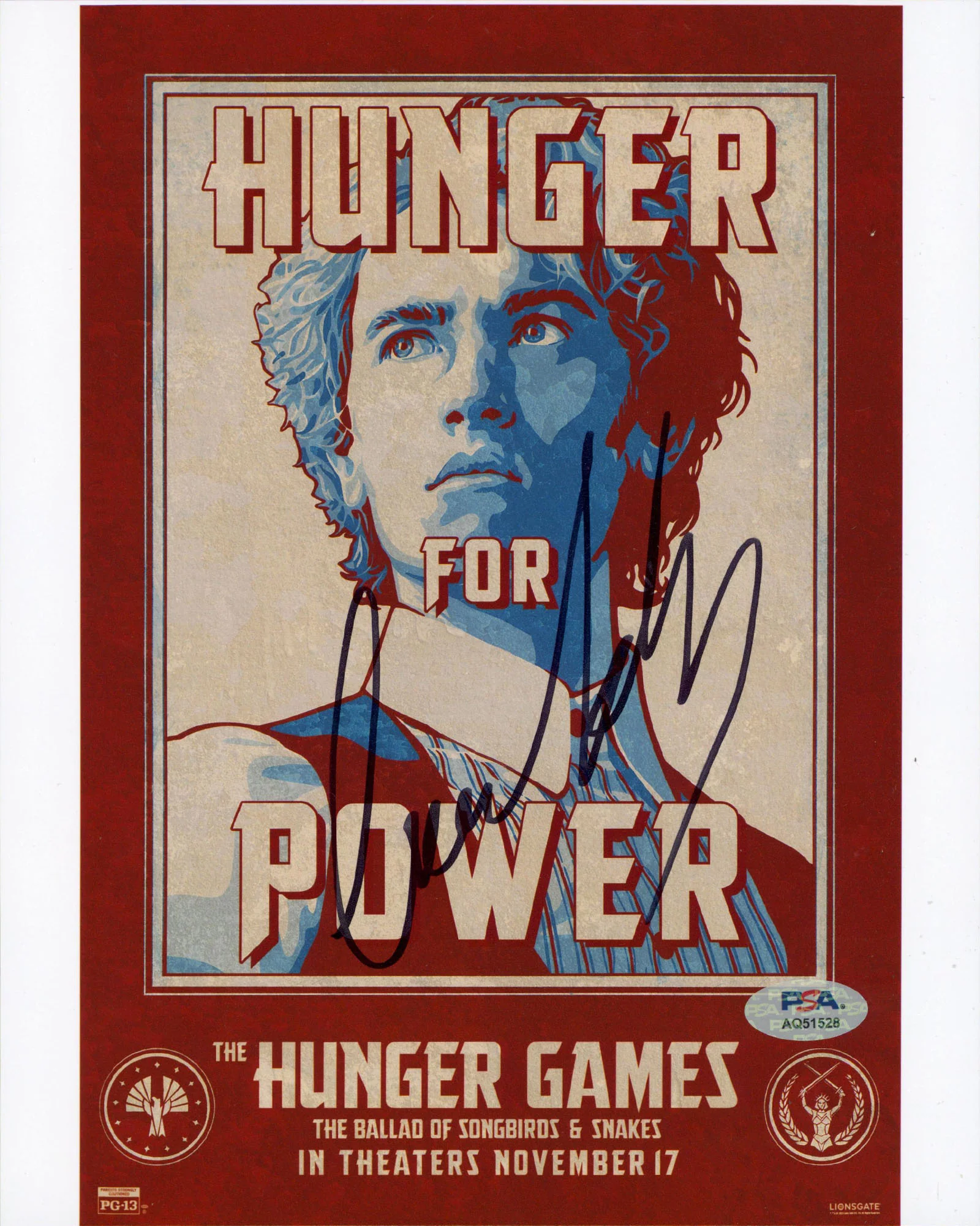 Tom Blyth The Hunger Games Ballad of Songbirds & Snakes Signed 8x10 Photo PSA
