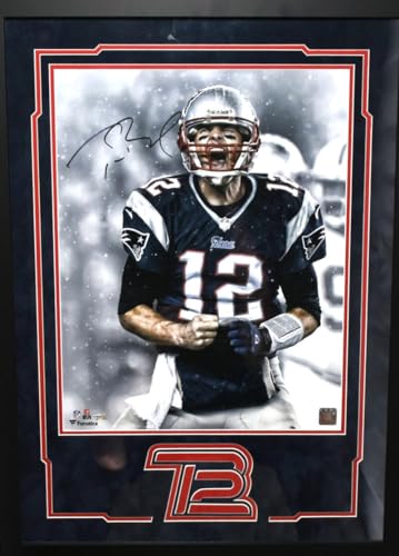 Tom Brady Autographed Patriots 16X20 Framed Celebration Photo - Fanatics/LOA - Image 4