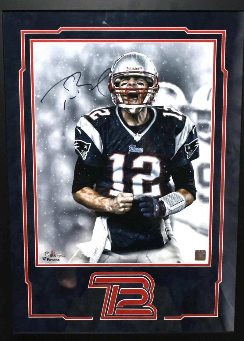 Tom Brady Autographed Patriots 16X20 Framed Celebration Photo - Fanatics/LOA - Image 5
