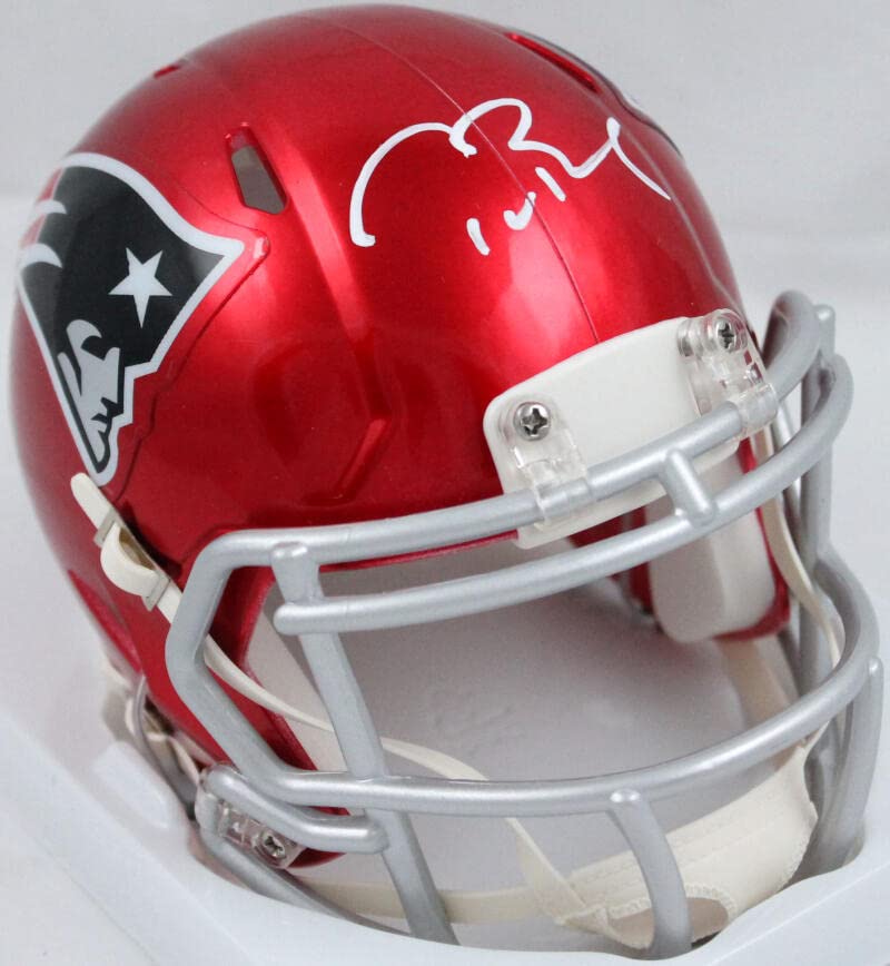 Tom Brady Signed New England Patriots Flash Speed Mini Helmet- Fanatics/LOA - Image 5