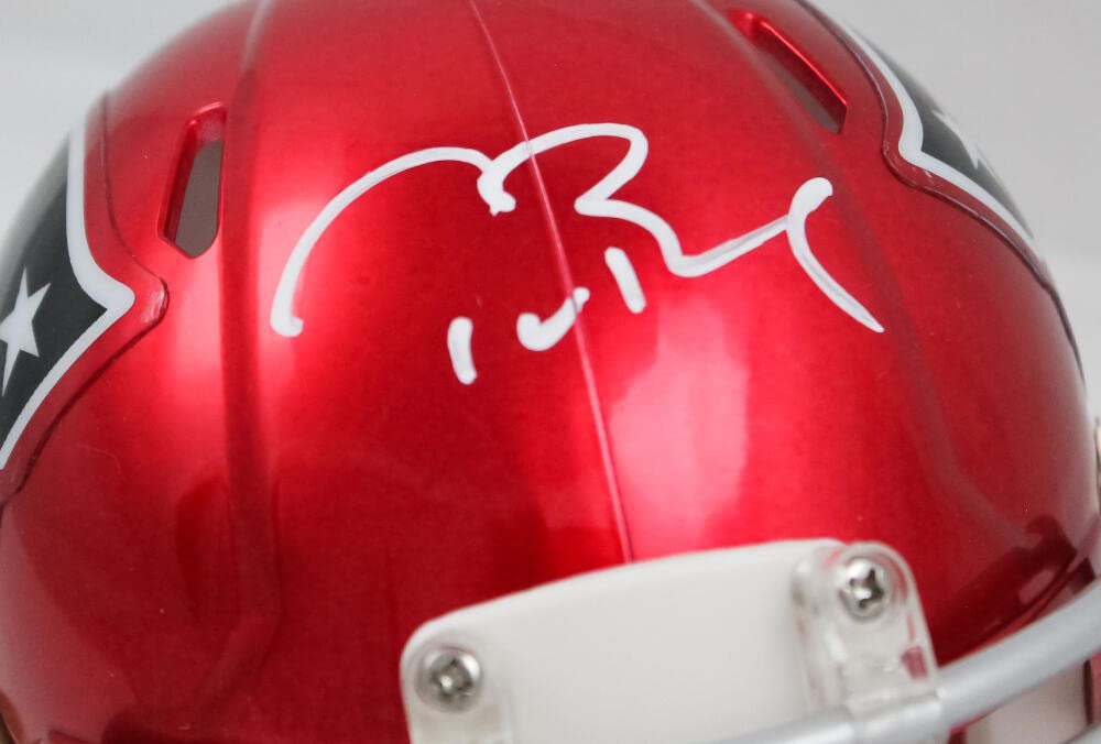 Tom Brady Signed New England Patriots Flash Speed Mini Helmet- Fanatics/LOA - Image 6