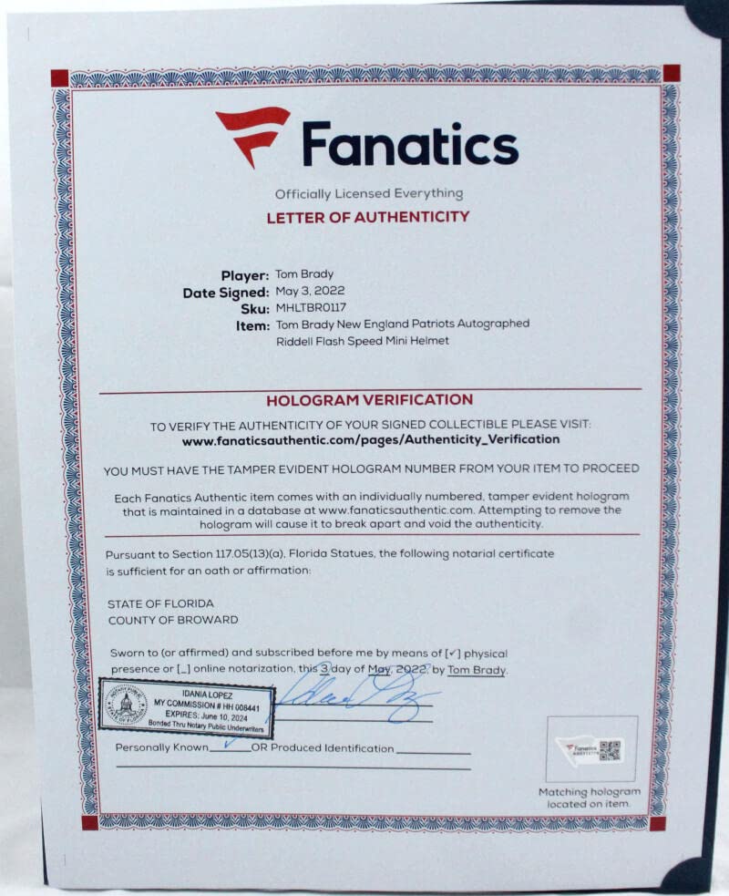 Tom Brady Signed New England Patriots Flash Speed Mini Helmet- Fanatics/LOA - Image 8
