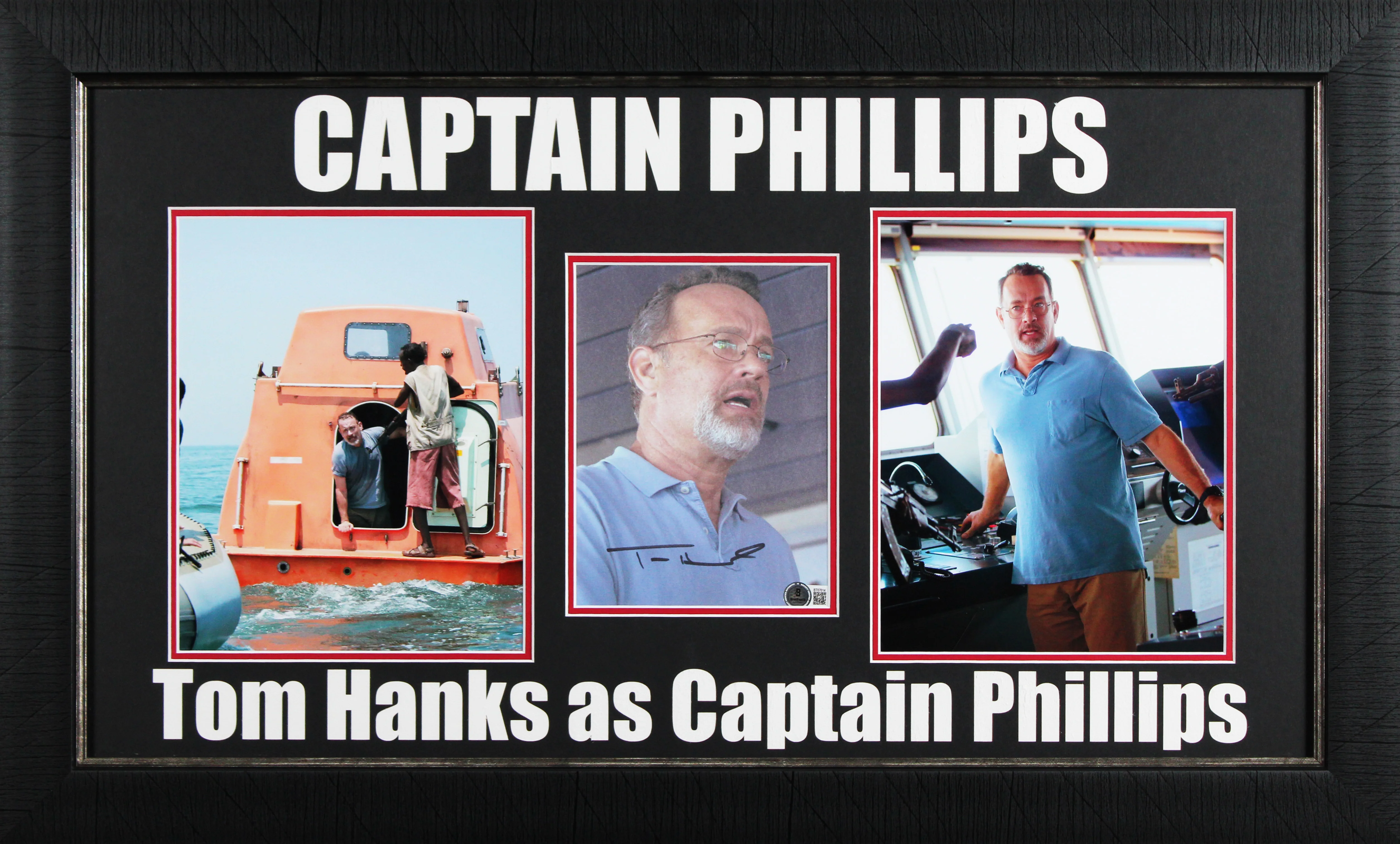 Tom Hanks Captain Phillips Authentic Signed Framed Display Autographed BAS - Image 2