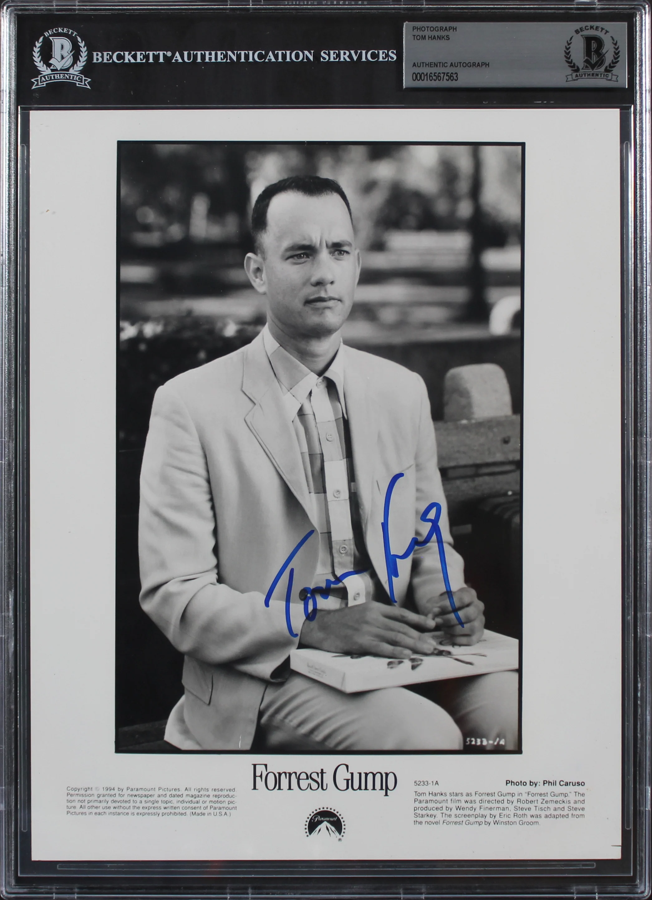Tom Hanks Forrest Gump Authentic Signed 8x10 Photo Autographed BAS Slabbed - Image 2
