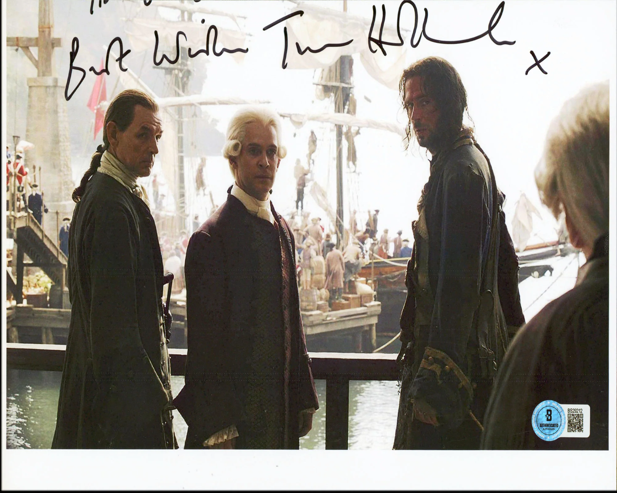 Tom Hollander Pirates Caribbean "Best Wishes" Signed Photo 7.5x11 BAS #BS29212 - Image 2