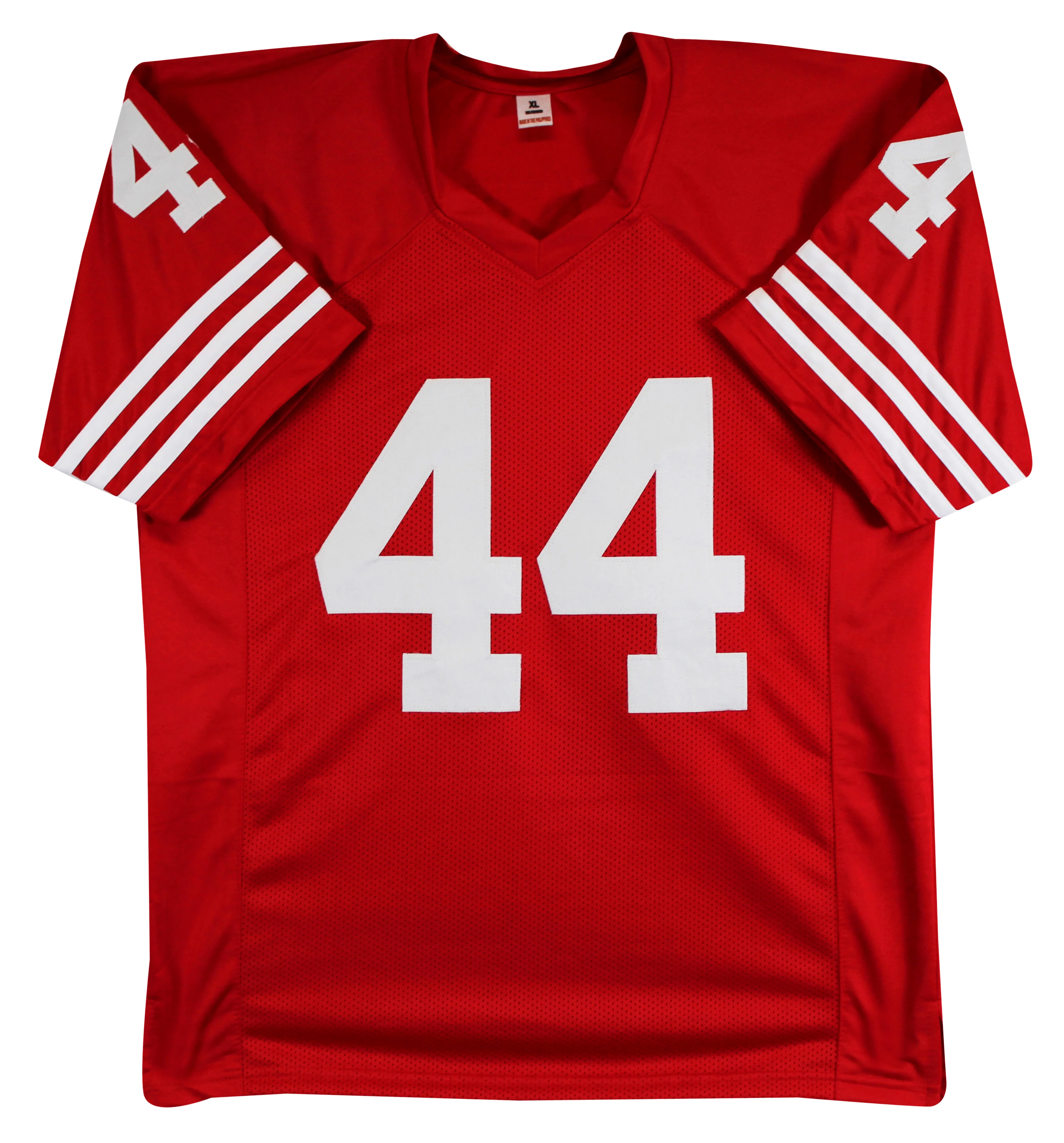 Tom Rathman Authentic Signed Red Pro Style Jersey Autographed BAS Witnessed - Image 4