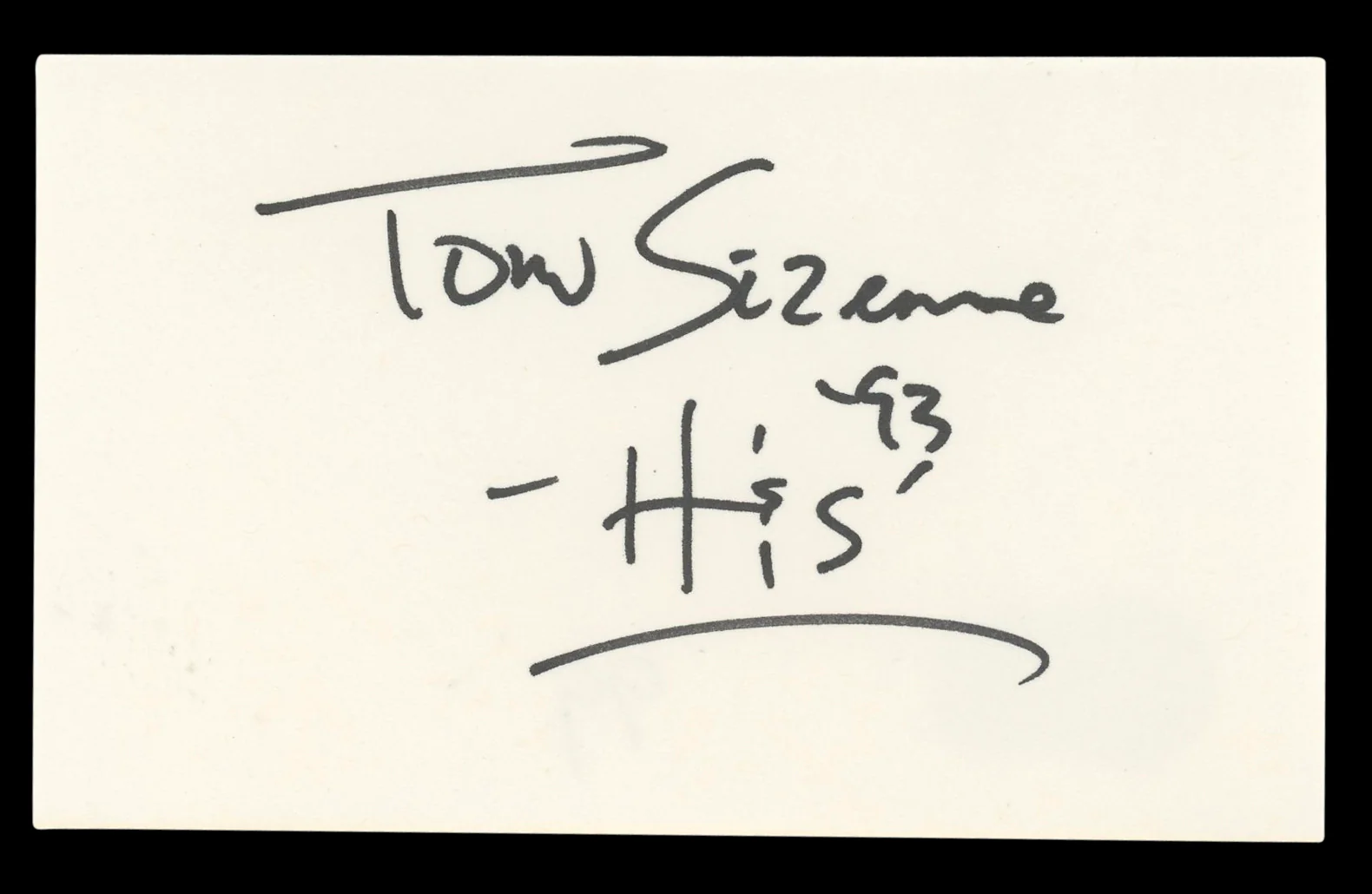 Tom Sizemore Saving Private Ryan Authentic Signed 3x5 Index Card BAS #BL98468