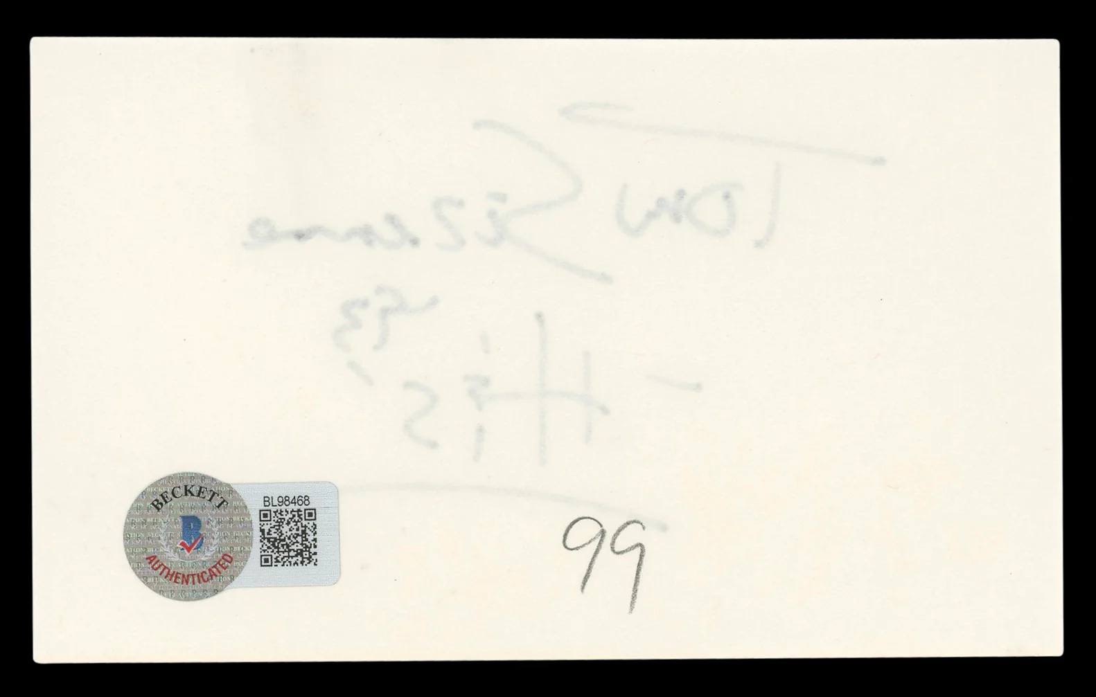 Tom Sizemore Saving Private Ryan Authentic Signed 3x5 Index Card BAS #BL98468 - Image 3