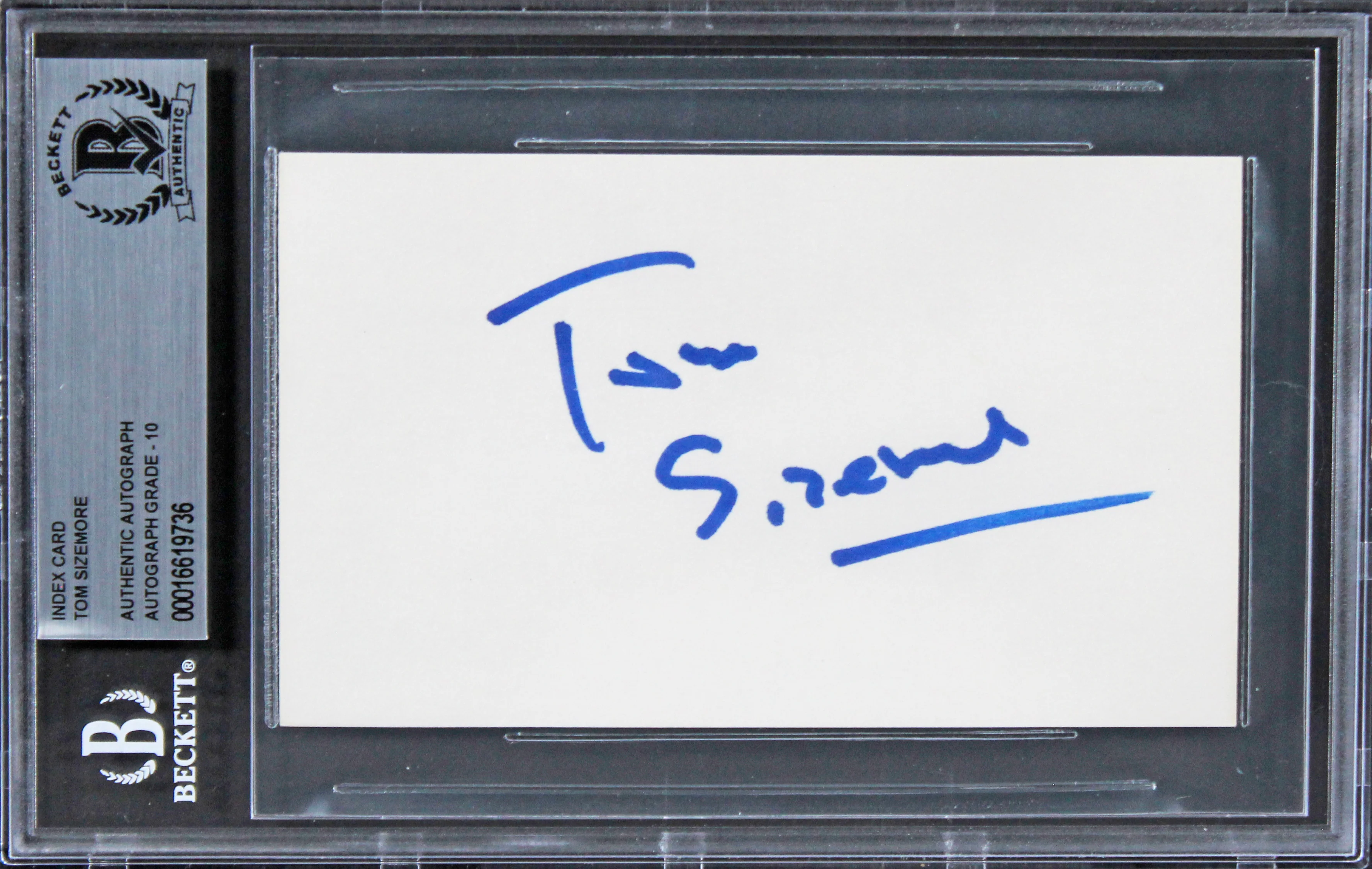 Tom Sizemore Saving Private Ryan Signed 3x5 Index Card Auto 10! BAS Slabbed - Image 2