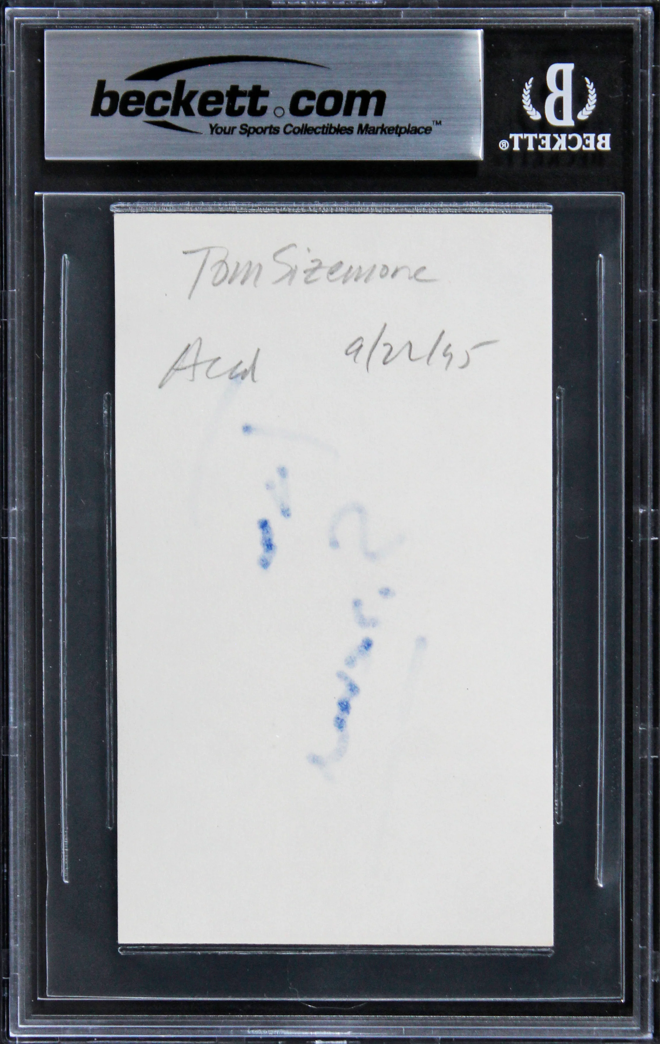 Tom Sizemore Saving Private Ryan Signed 3x5 Index Card Auto 10! BAS Slabbed - Image 3