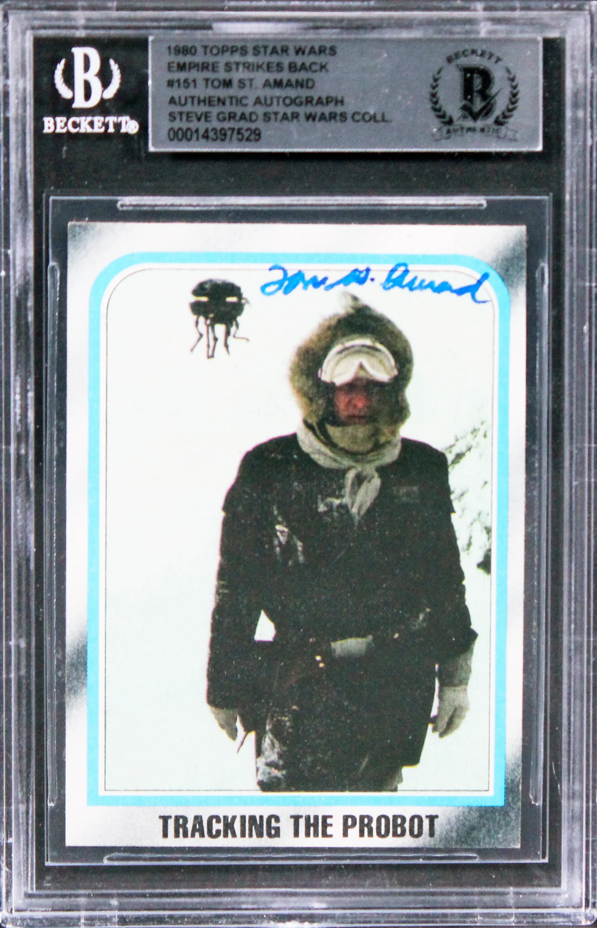 Tom St. Amand Authentic Signed 1980 Topps Star Wars ESB #151 Card BAS Slabbed