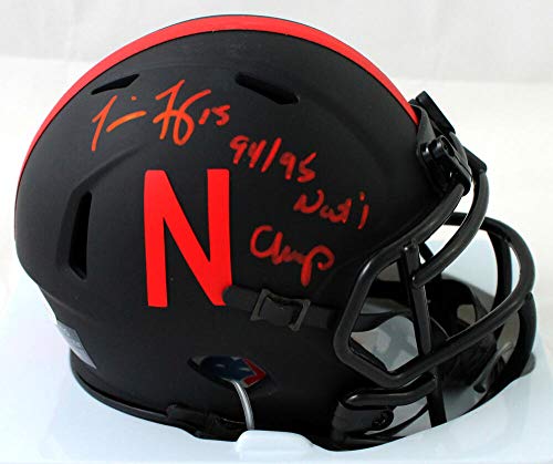 Tommie Frazier Signed Nebraska Eclipse Mini Helmet w/ Insc - Beckett W Auth *Red - Image 3