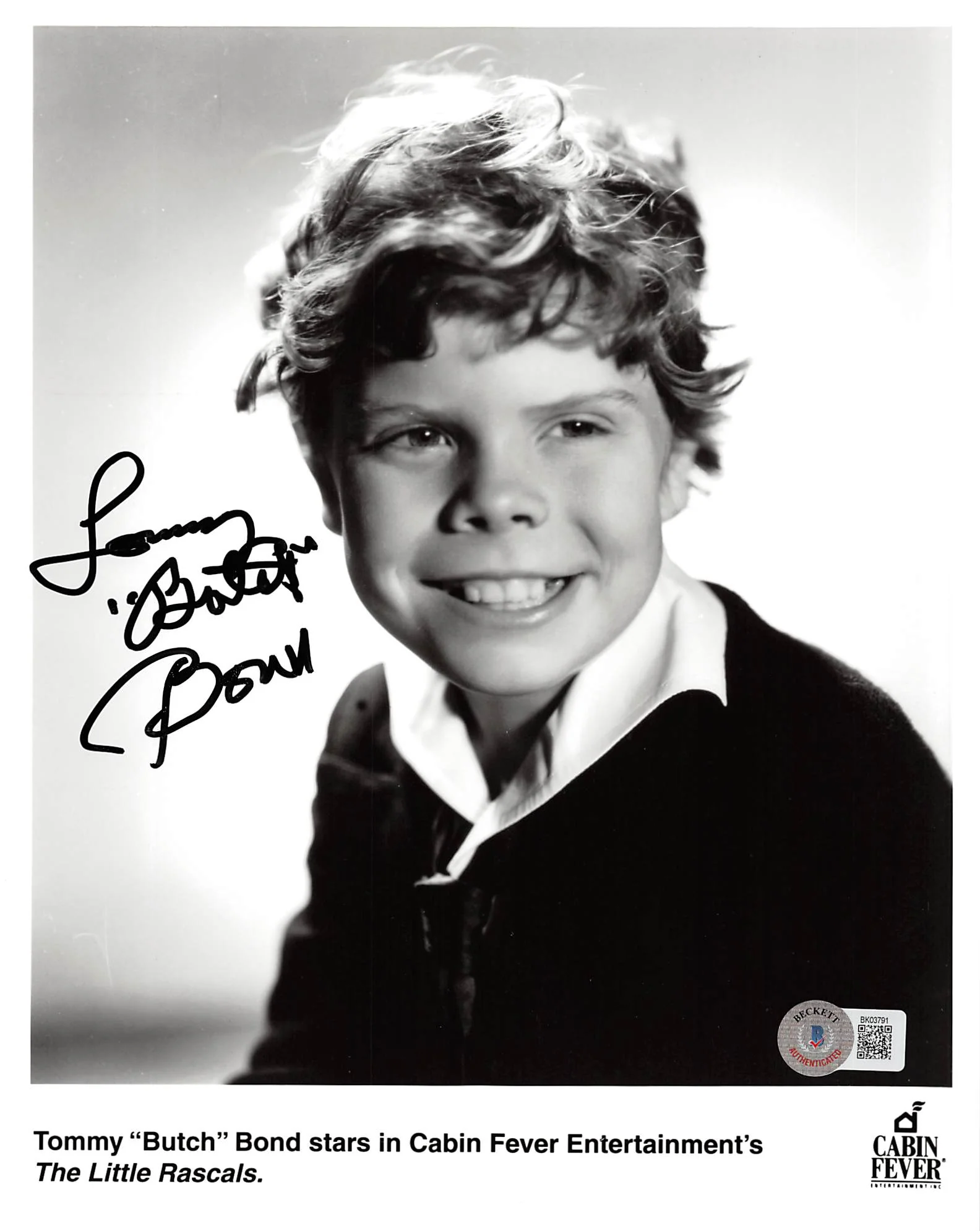 Tommy Bond The Little Rascals "Butch" Authentic Signed 8x10 Photo BAS #BK03791 - Image 2