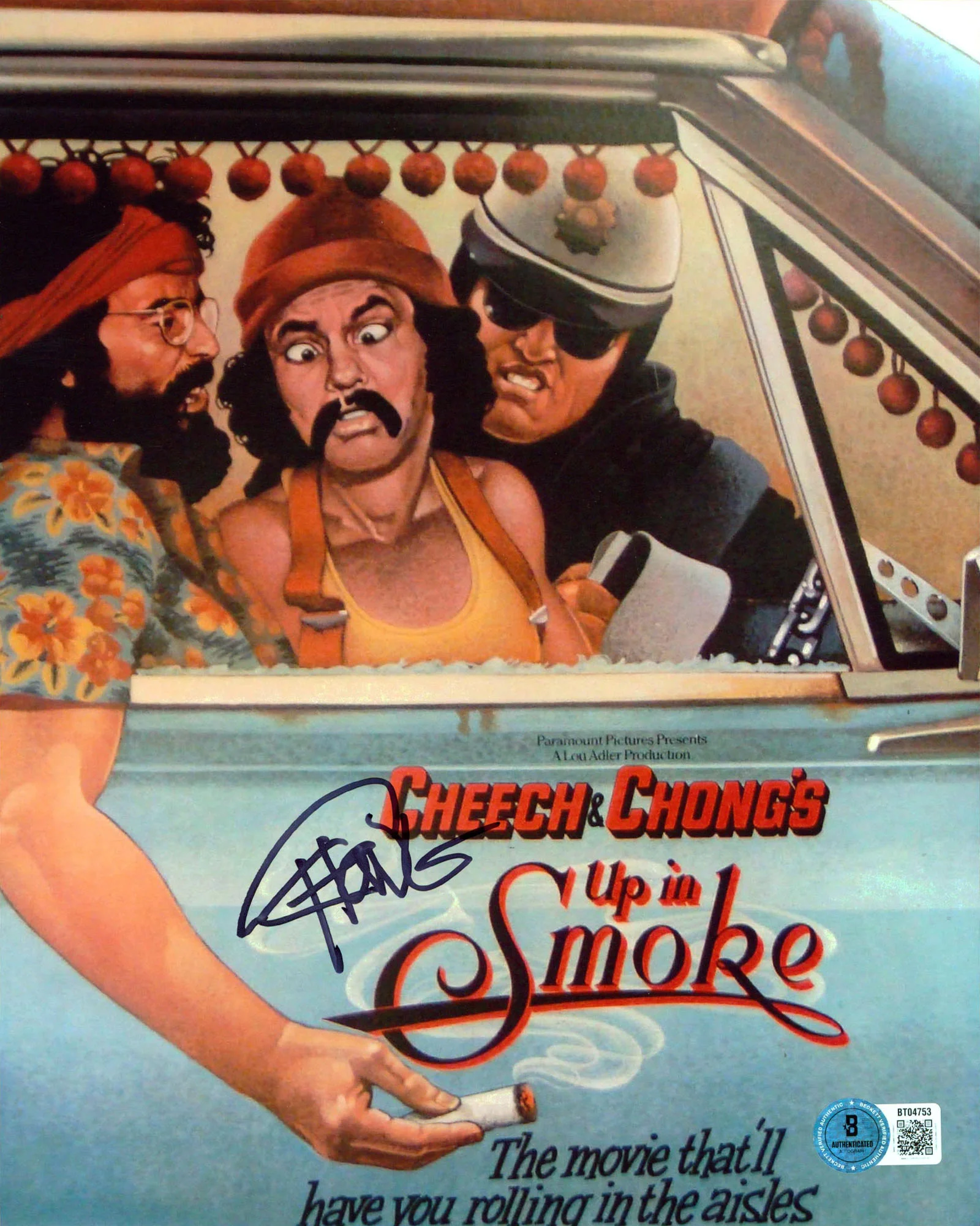 Tommy Chong Cheech & Chong's Up In Smoke Authentic Signed 8x10 Photo BAS 17 - Image 2